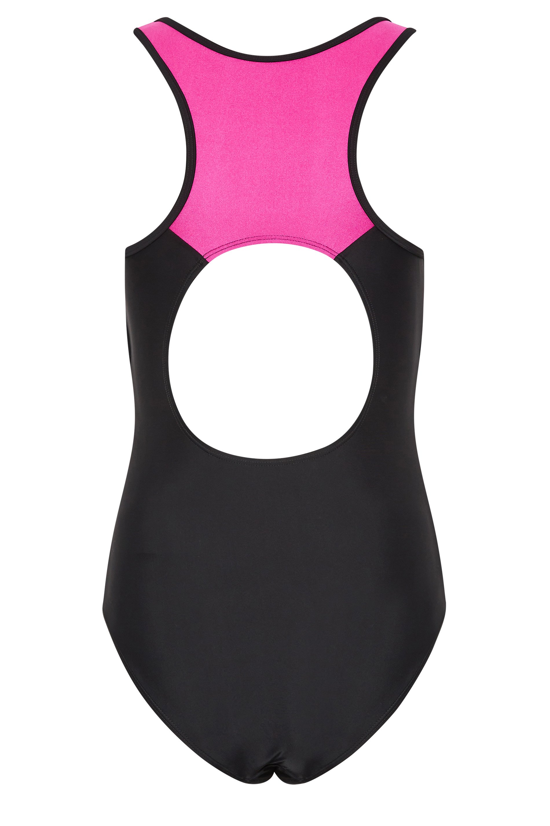 LTS Tall Women's Pink Contrast Active Swimsuit | Long Tall Sally 9