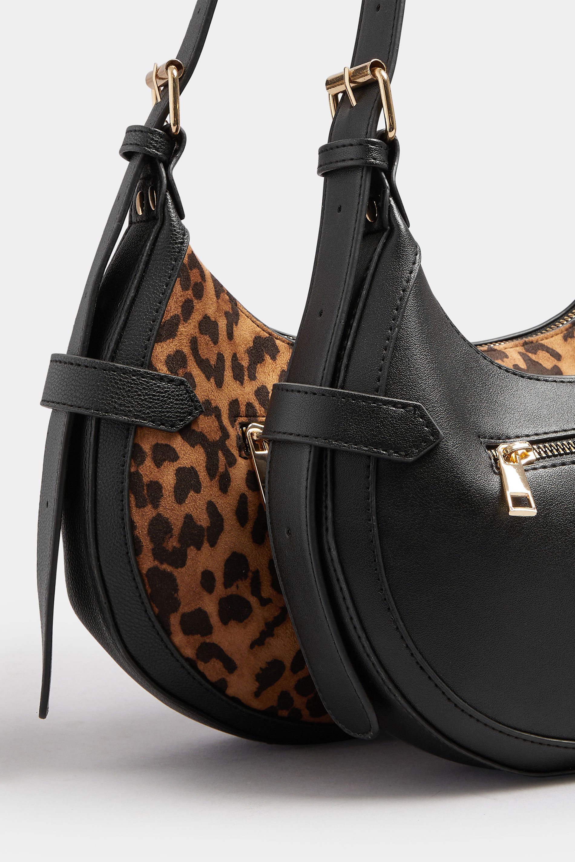 Black Buckle Shoulder Bag | Yours Clothing 5