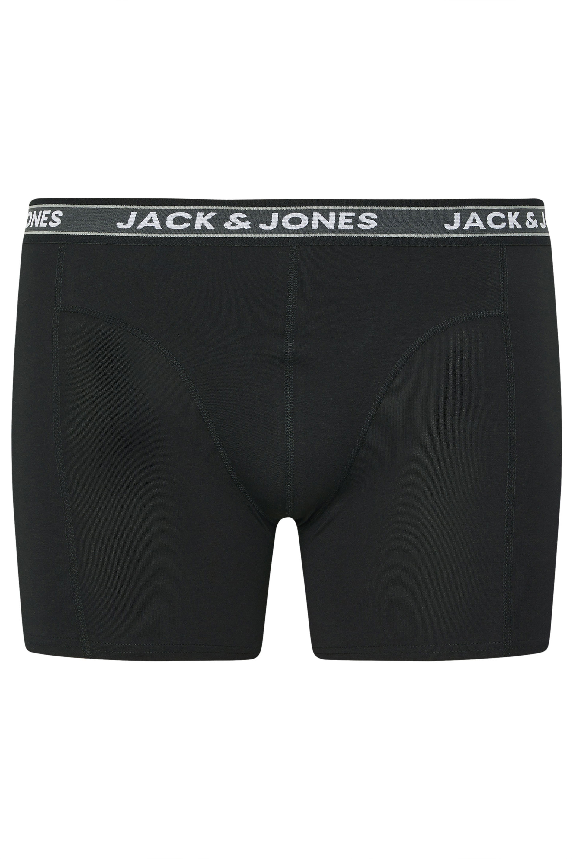 JACK & JONES Big & Tall 5 Pack Blue & Black Boxers | BadRhino 11