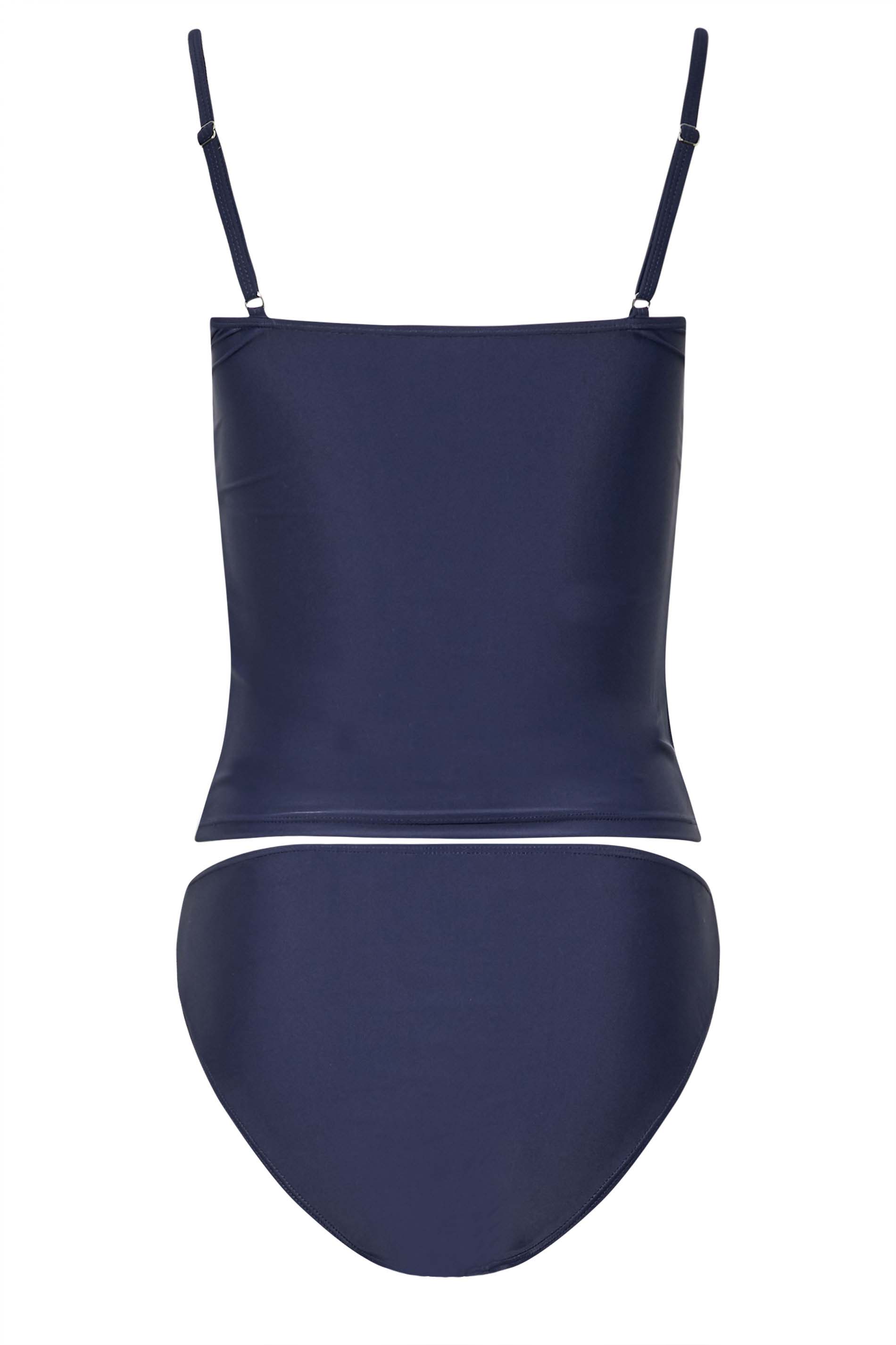 LTS Tall Women's Navy Blue Twist Ruched Tankini Set | Long Tall Sally  9