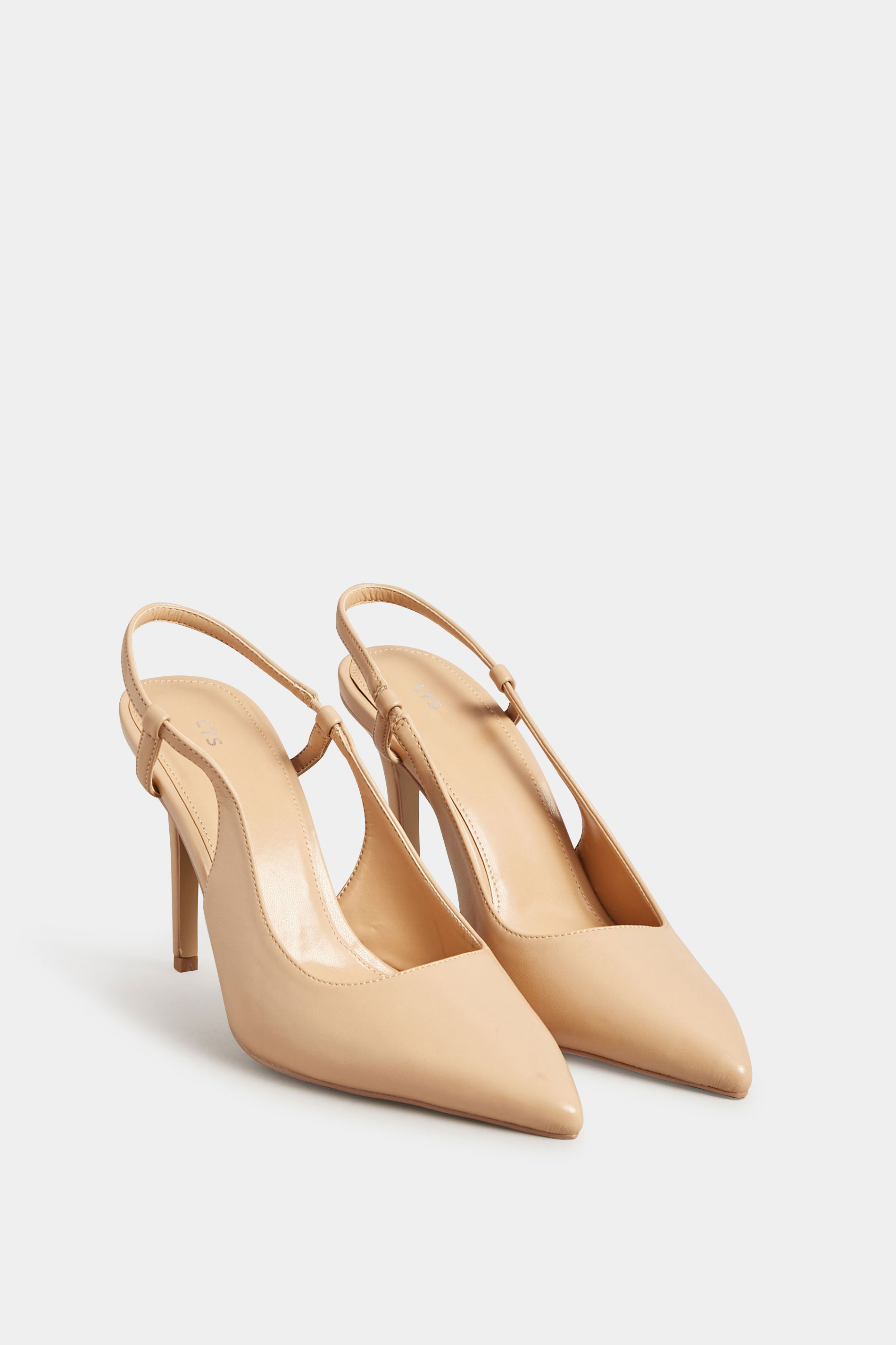 LTS Nude Sling Back Heel Court Shoes in Standard Fit | Long Tall Sally 2