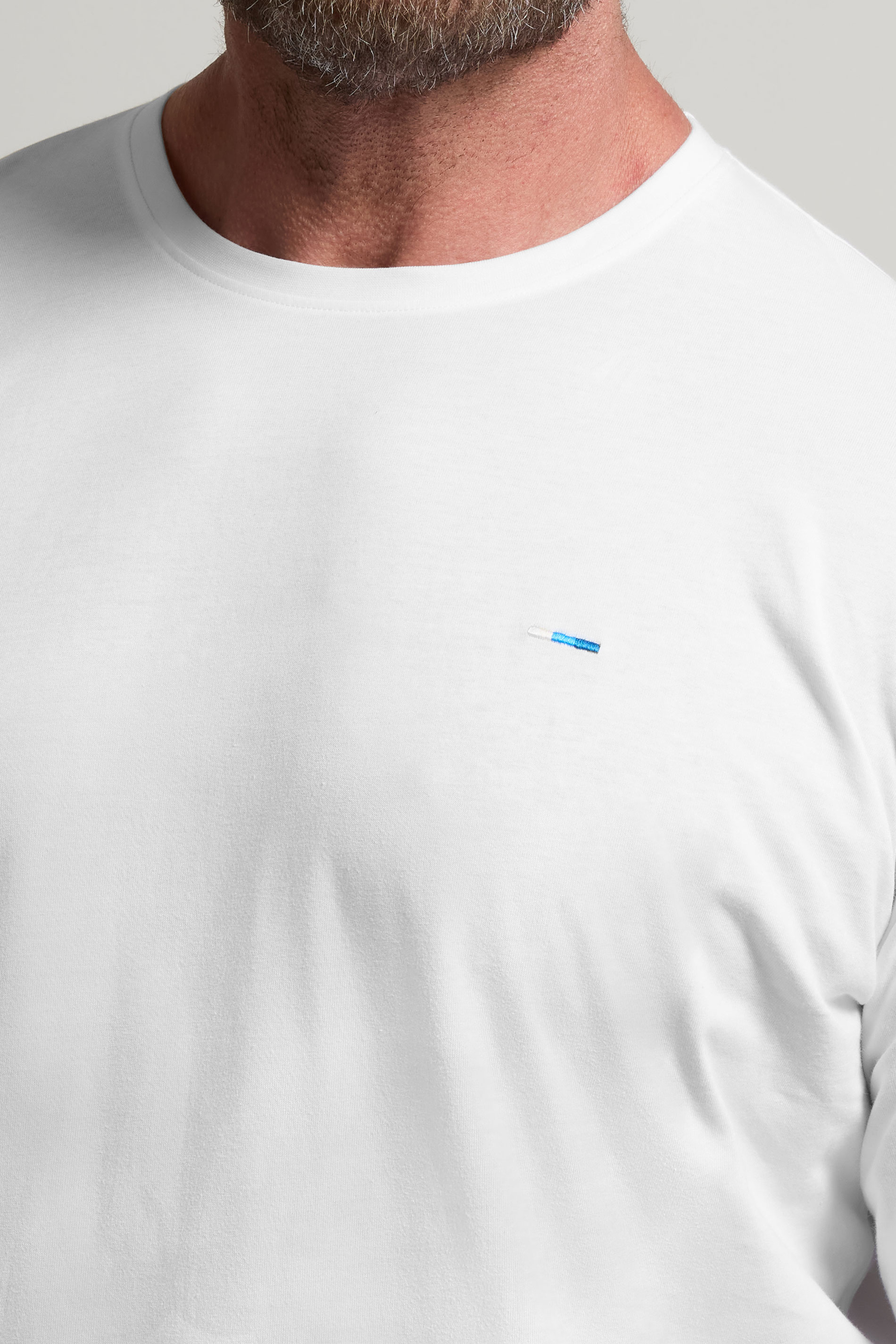 BadRhino White Plain Long Sleeve T-Shirt | BadRhino 4