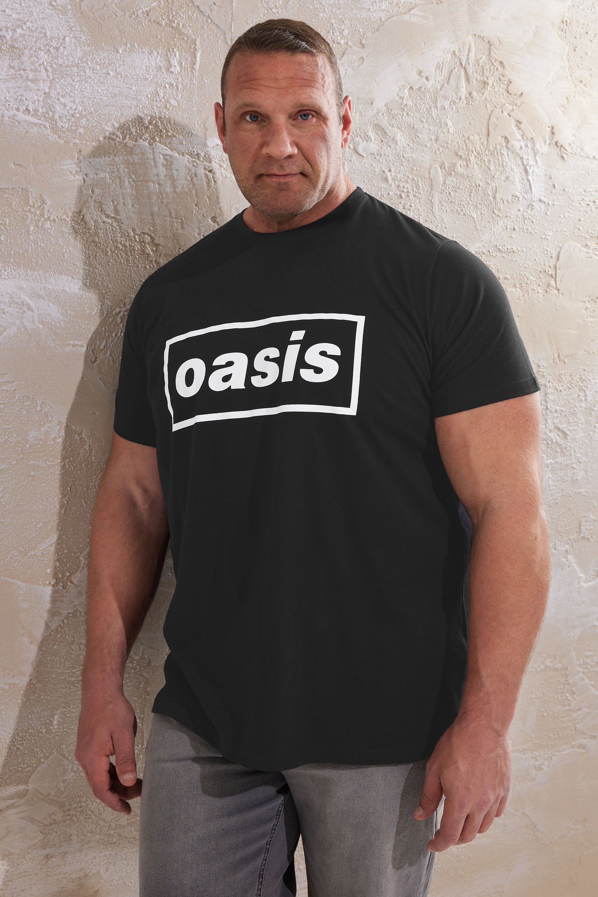 BadRhino Big & Tall Black Printed Oasis T-Shirt | BadRhino 1
