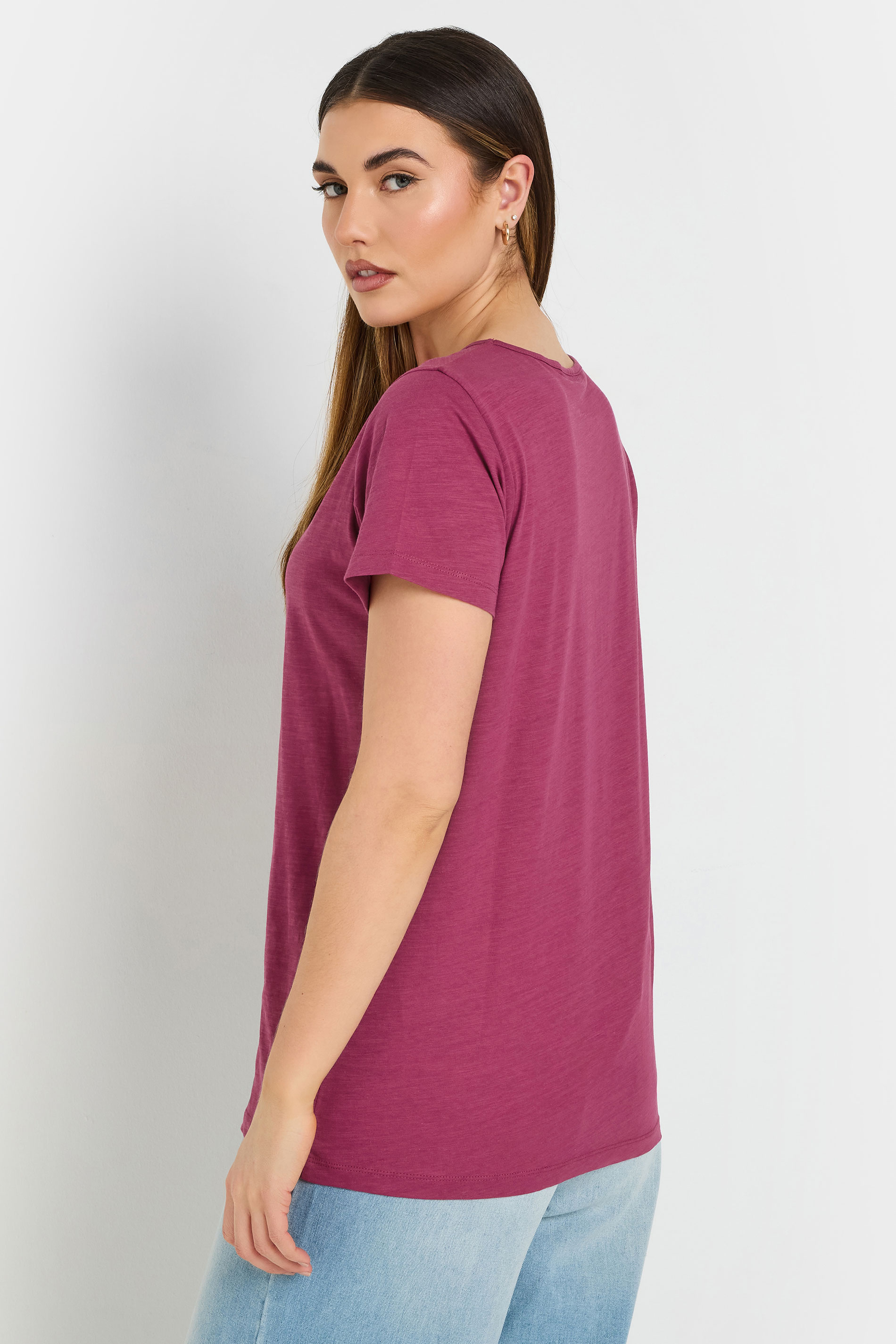 LTS Tall 3 PACK Sage Green & Berry Red V-Neck T-Shirts | Long Tall Sally 6