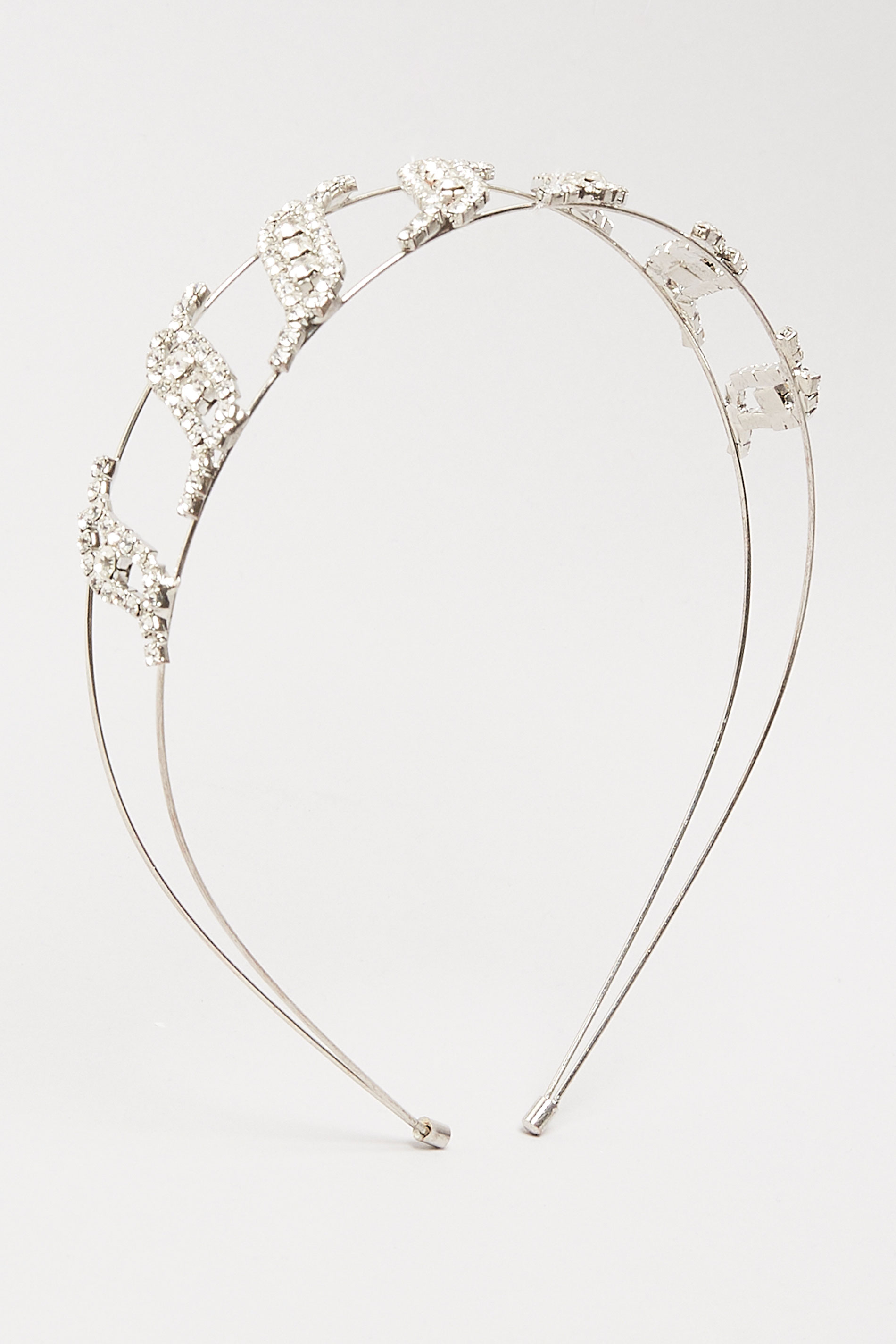 Silver Diamante Swirl Headband | Yours Clothing  2