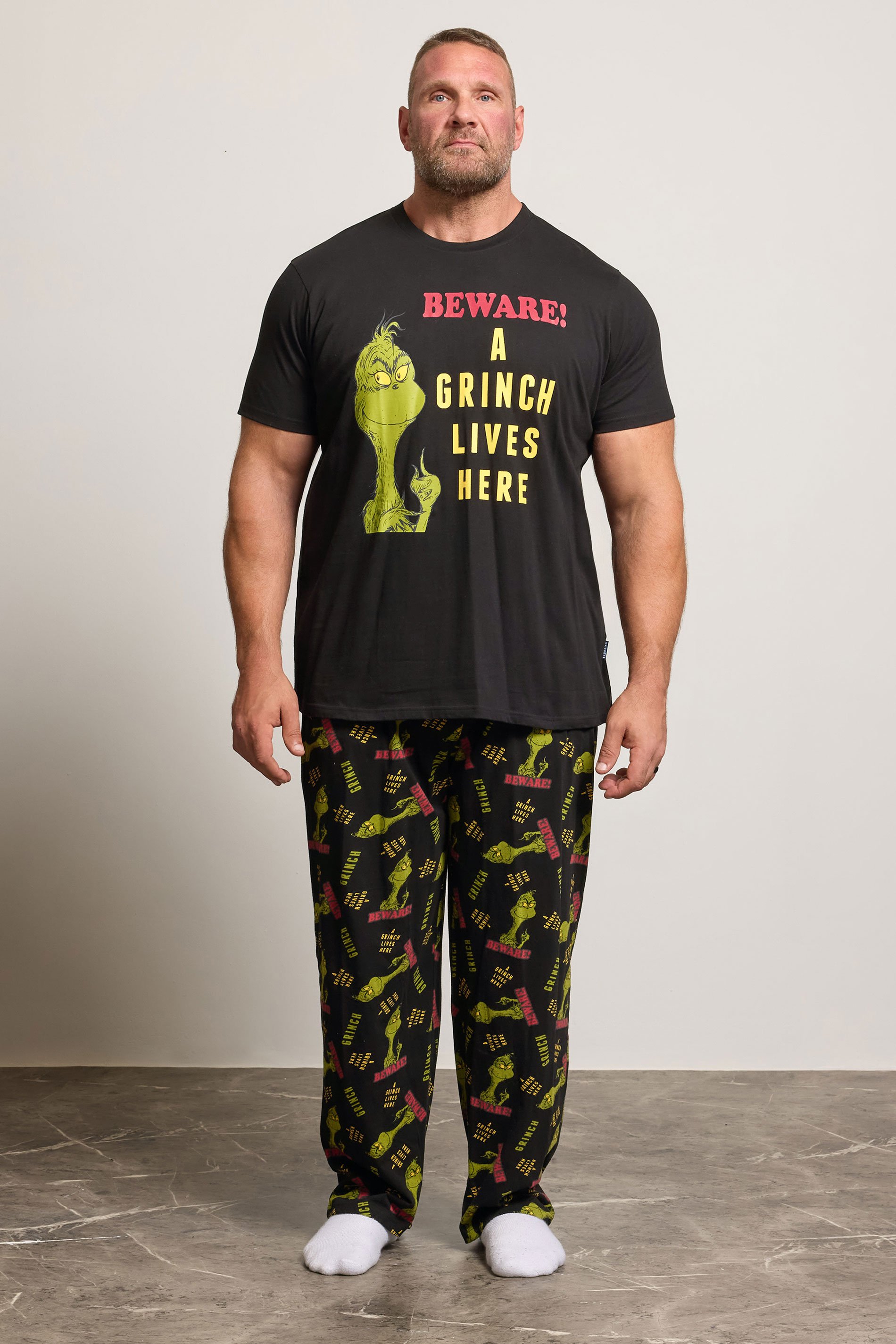 BadRhino Big & Tall Black Grinch Pyjama Set | BadRhino 2