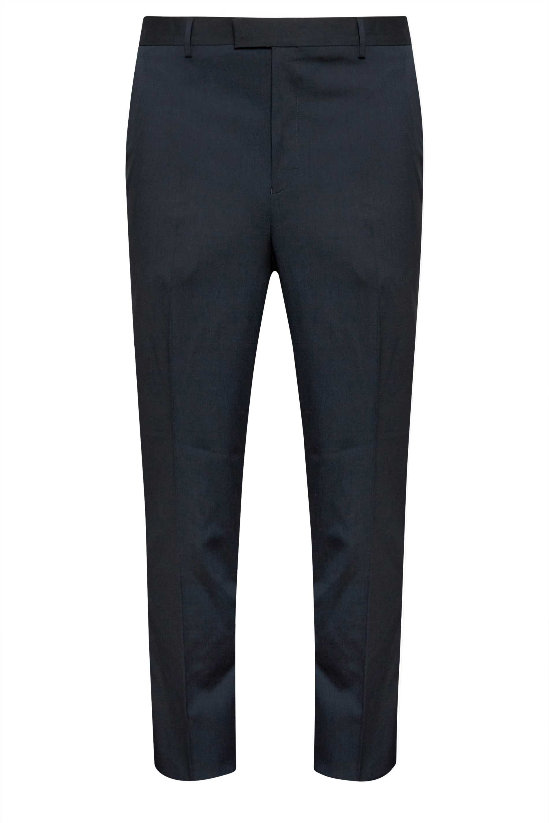 BadRhino Big & Tall Navy Blue Plain Suit Trousers | BadRhino 8