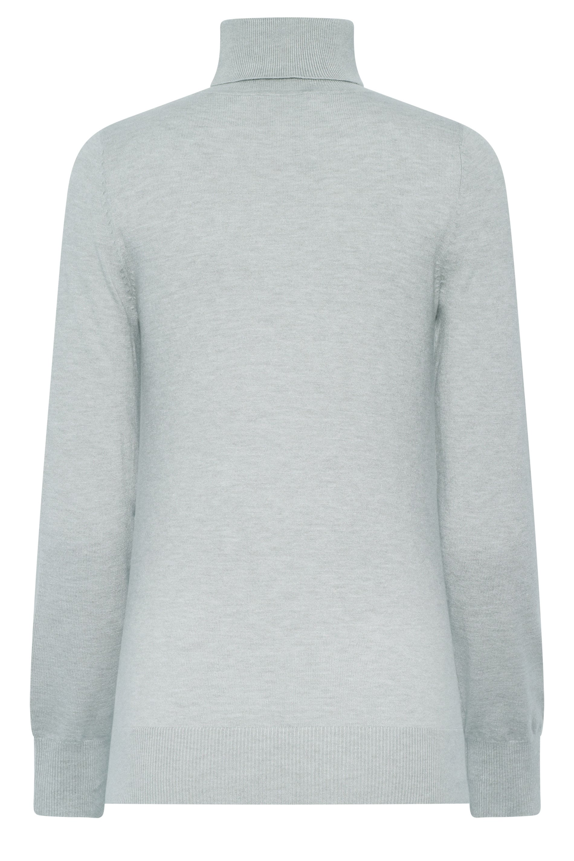 LTS Tall Women's Grey Fine Knit Roll Neck Jumper | Long Tall Sally 6