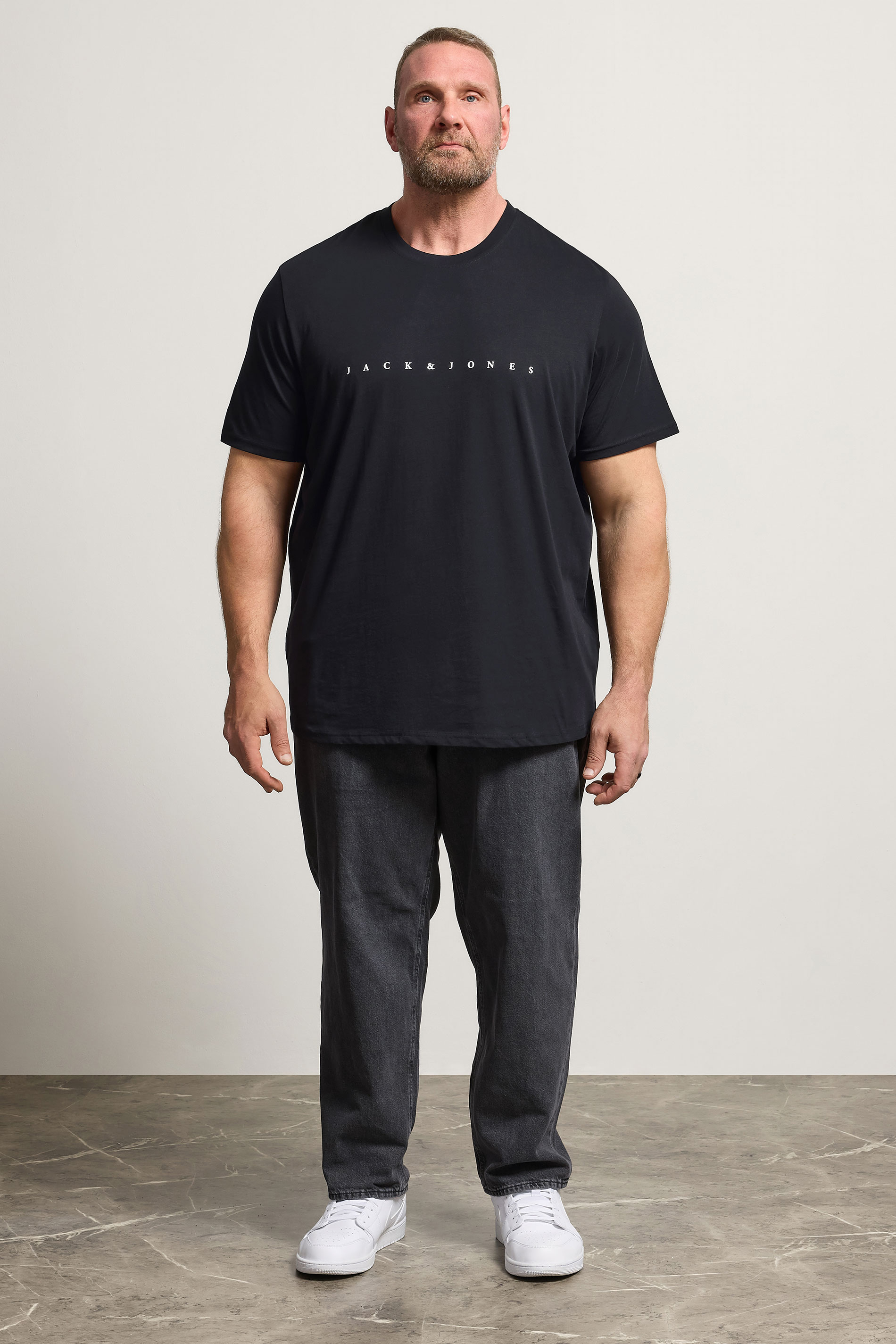 JACK & JONES Big & Tall Black Jeans | BadRhino 1