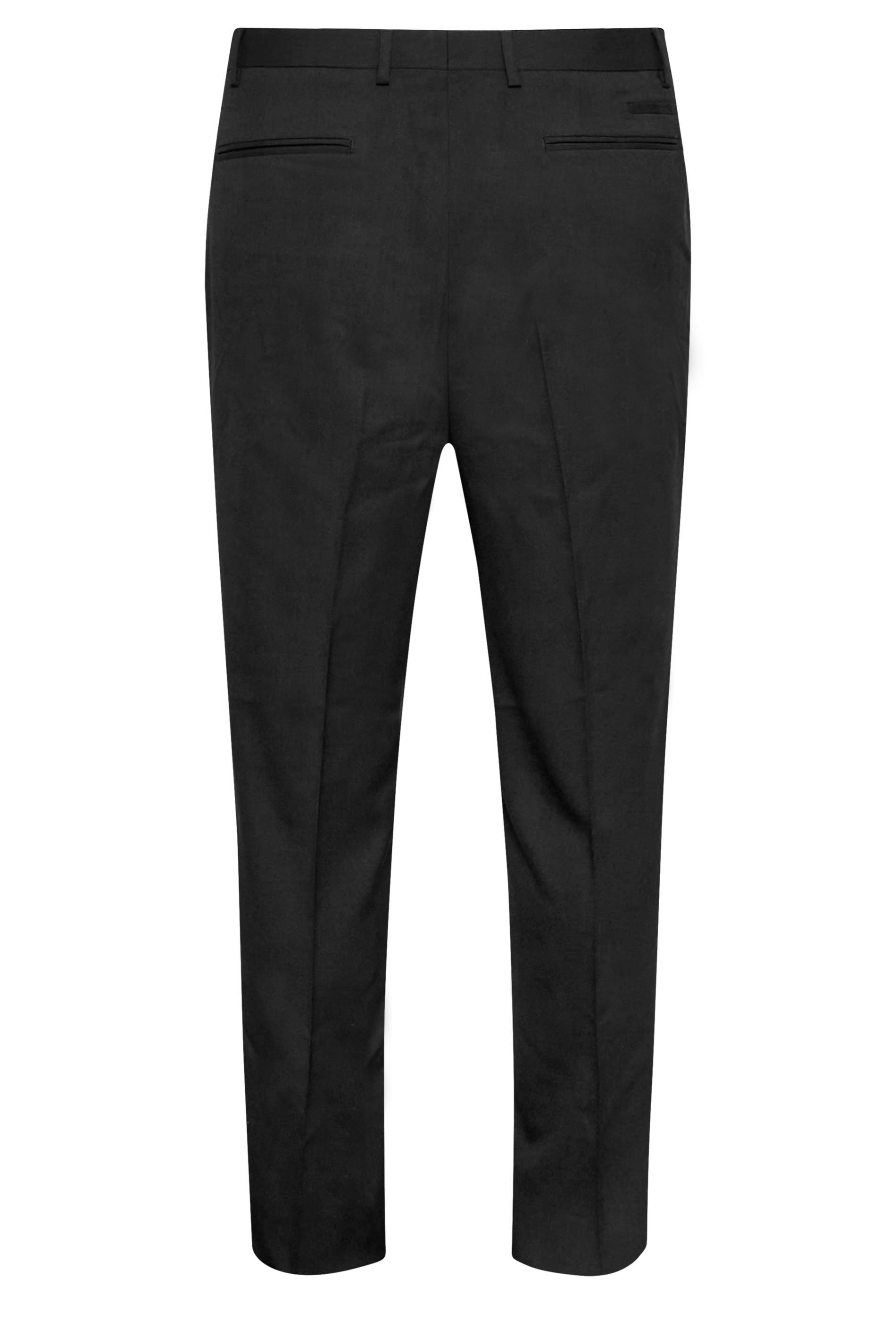 BadRhino Black Plain Suit Trousers | BadRhino 7