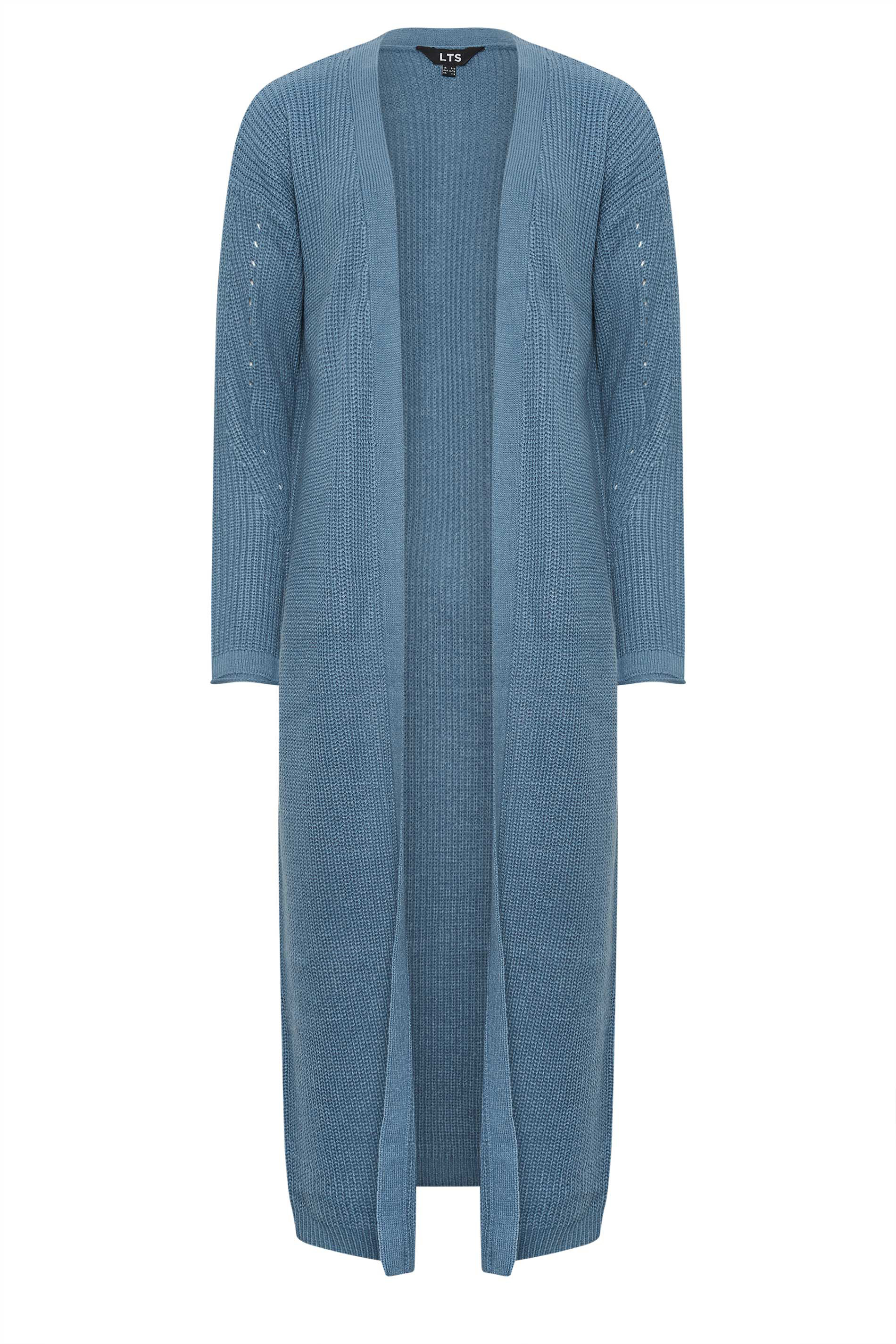 Blue longline cardigan best sale