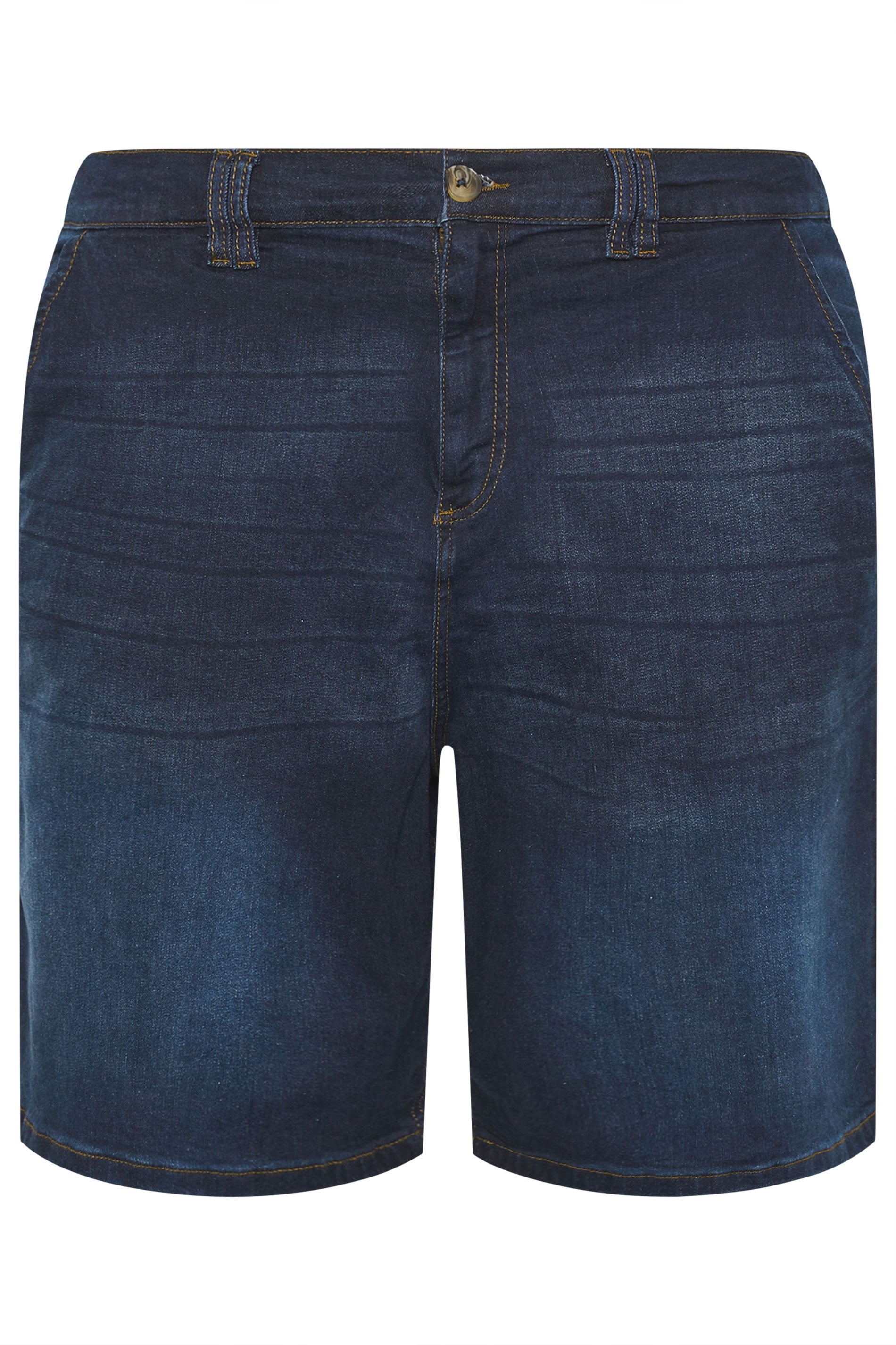 KAM Big & Tall Dark Blue Elasticated Stretch Shorts | BadRhino 3