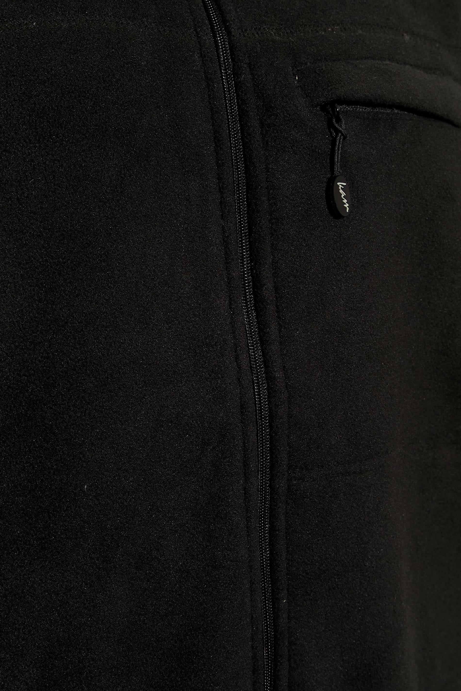 KAM Big & Tall Black Fleece Gilet | BadRhino 2