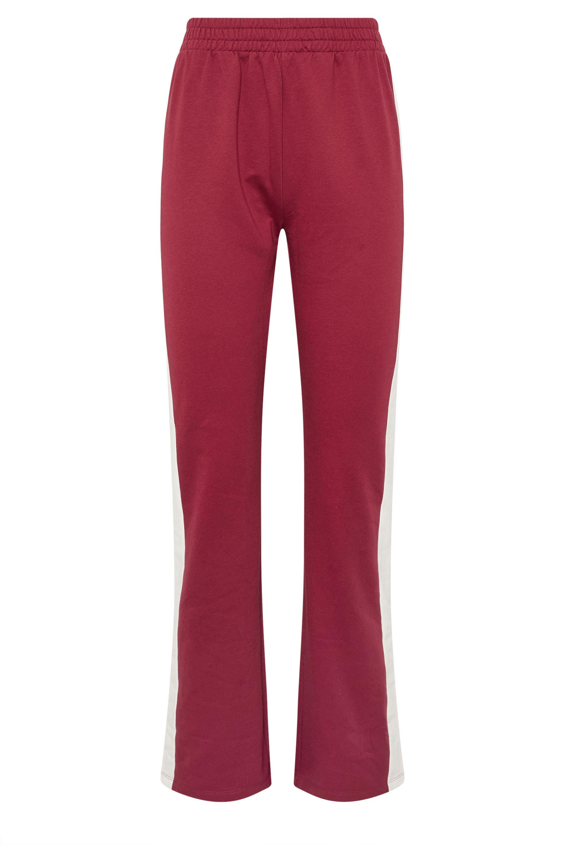 LTS Tall Red Side Stripe Fitted Straight Leg Joggers | Long Tall Sally 5