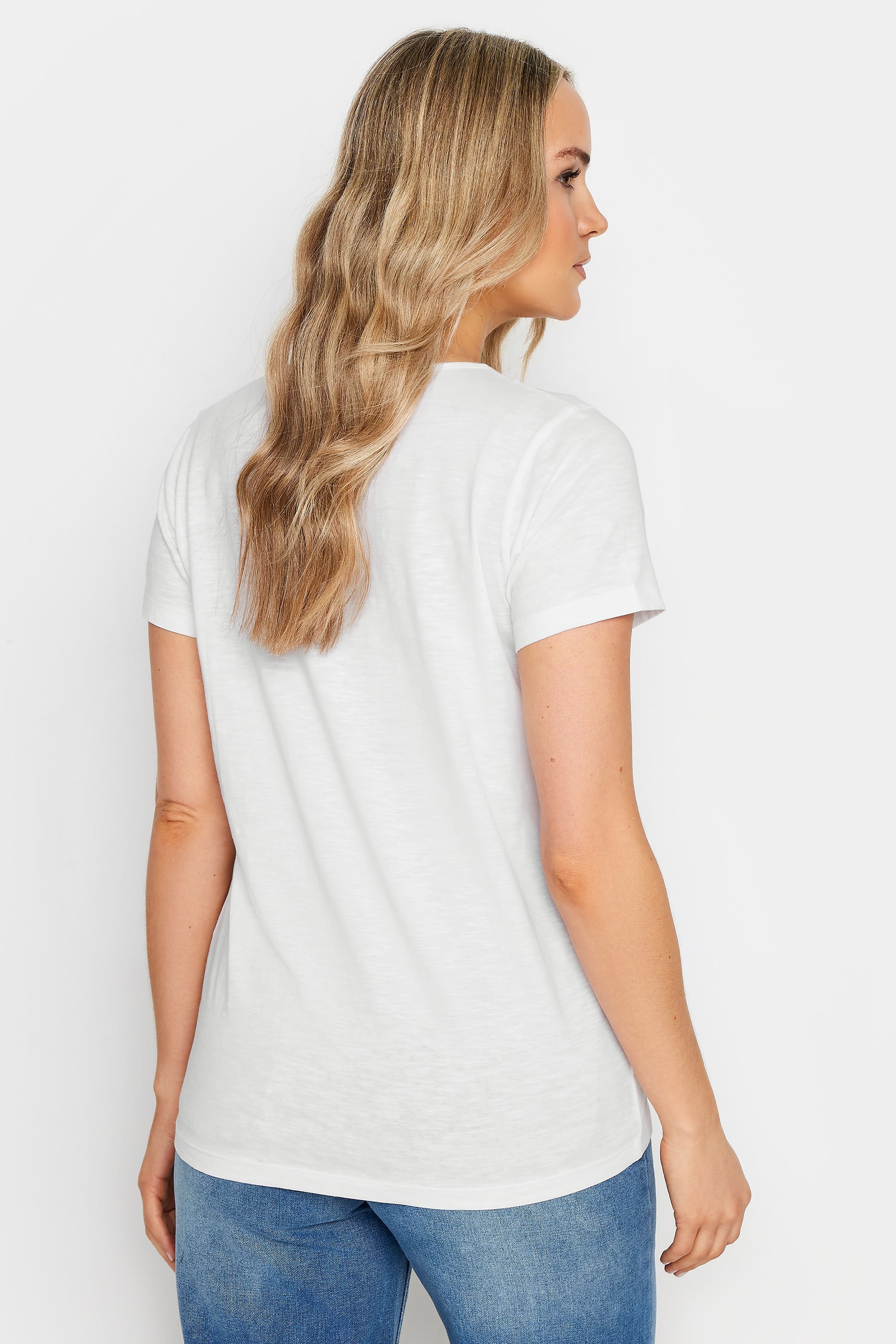 LTS Tall Womens 2 PACK White & Berry Red V-Neck T-Shirts | Long Tall Sally 6