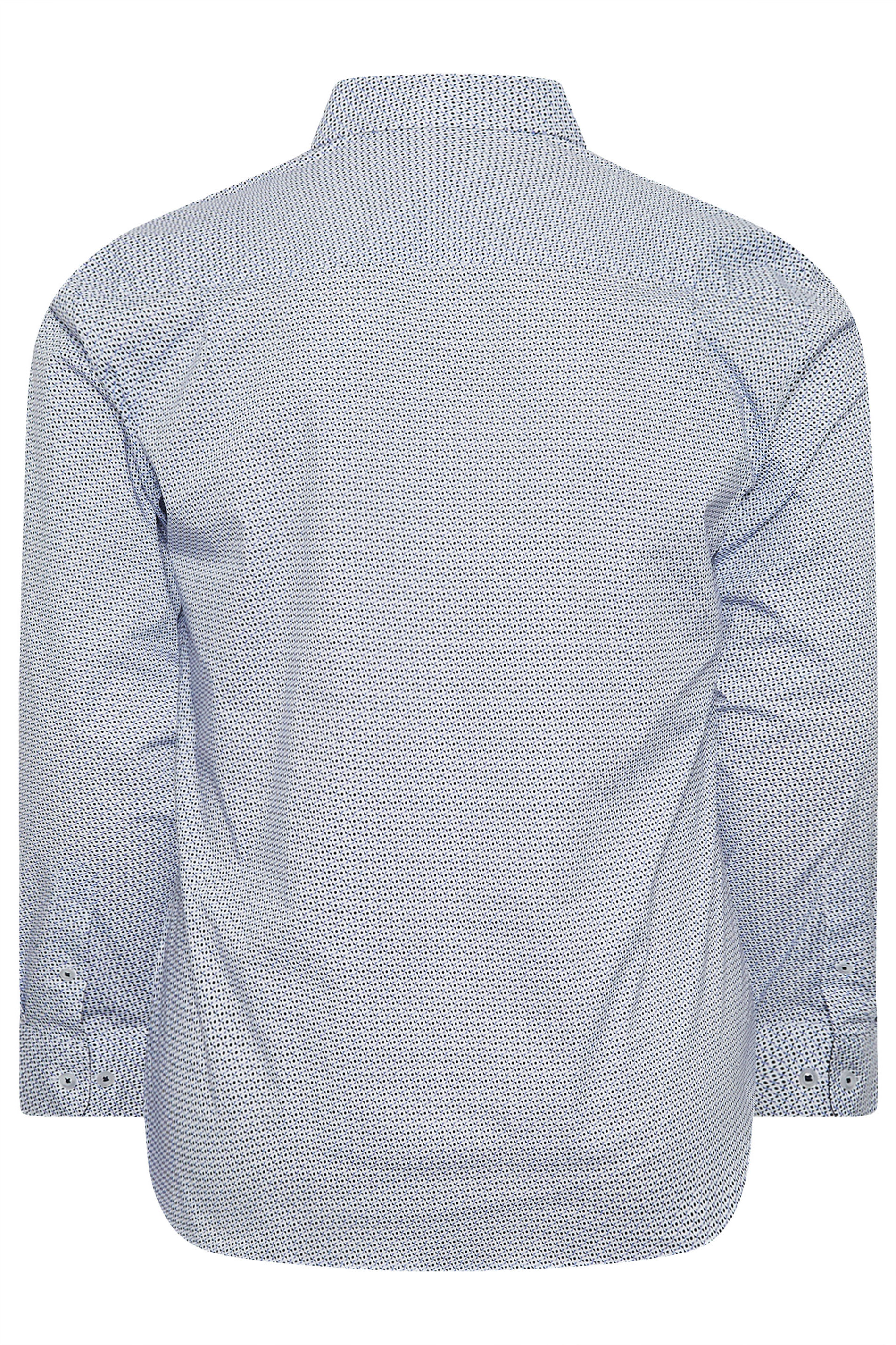 BadRhino Tailoring Big & Tall Blue Abstract Print Formal Shirt | BadRhino 6