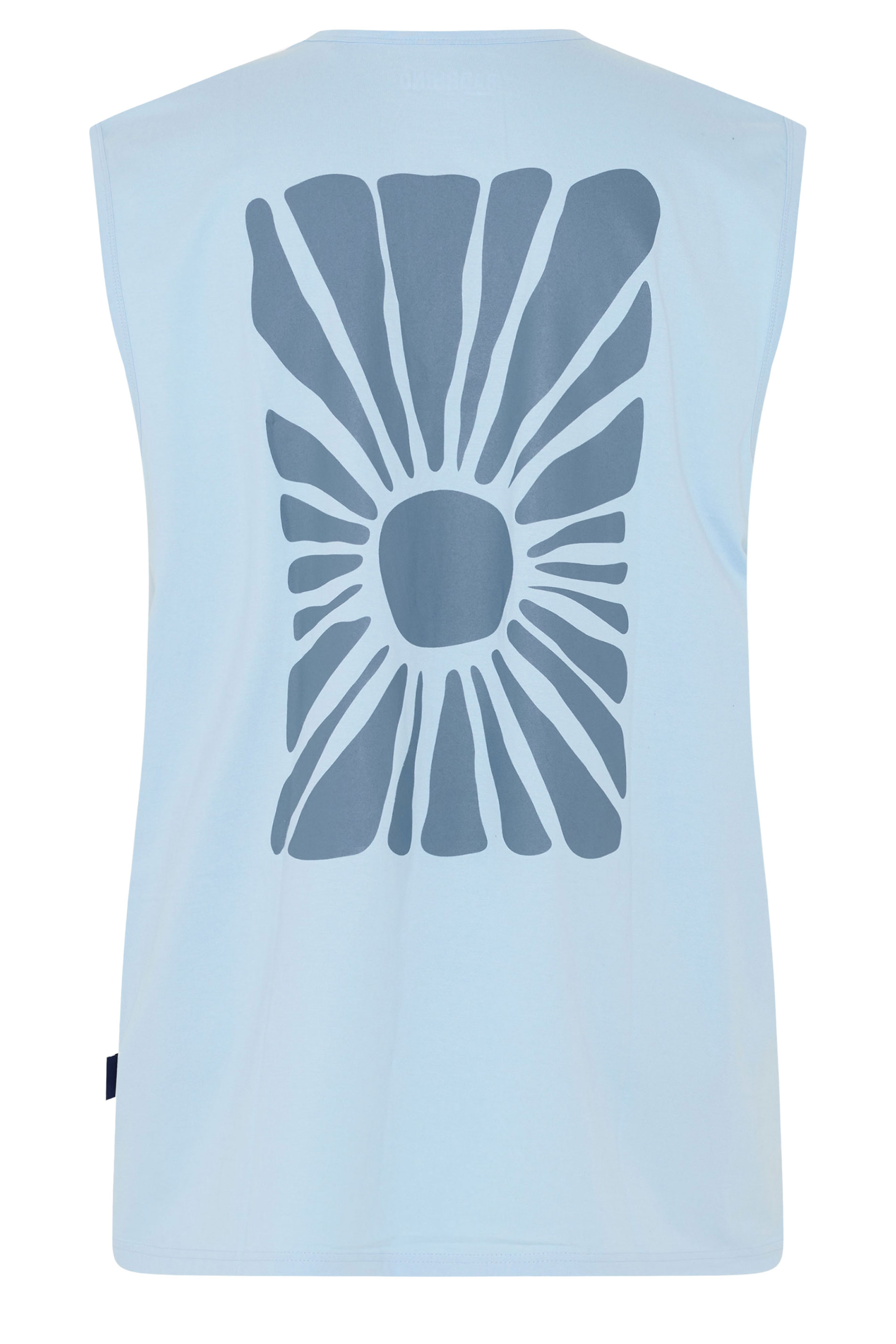 BadRhino Big & Tall Blue Extra Long Sun Tonal Muscle Vest | BadRhino 7