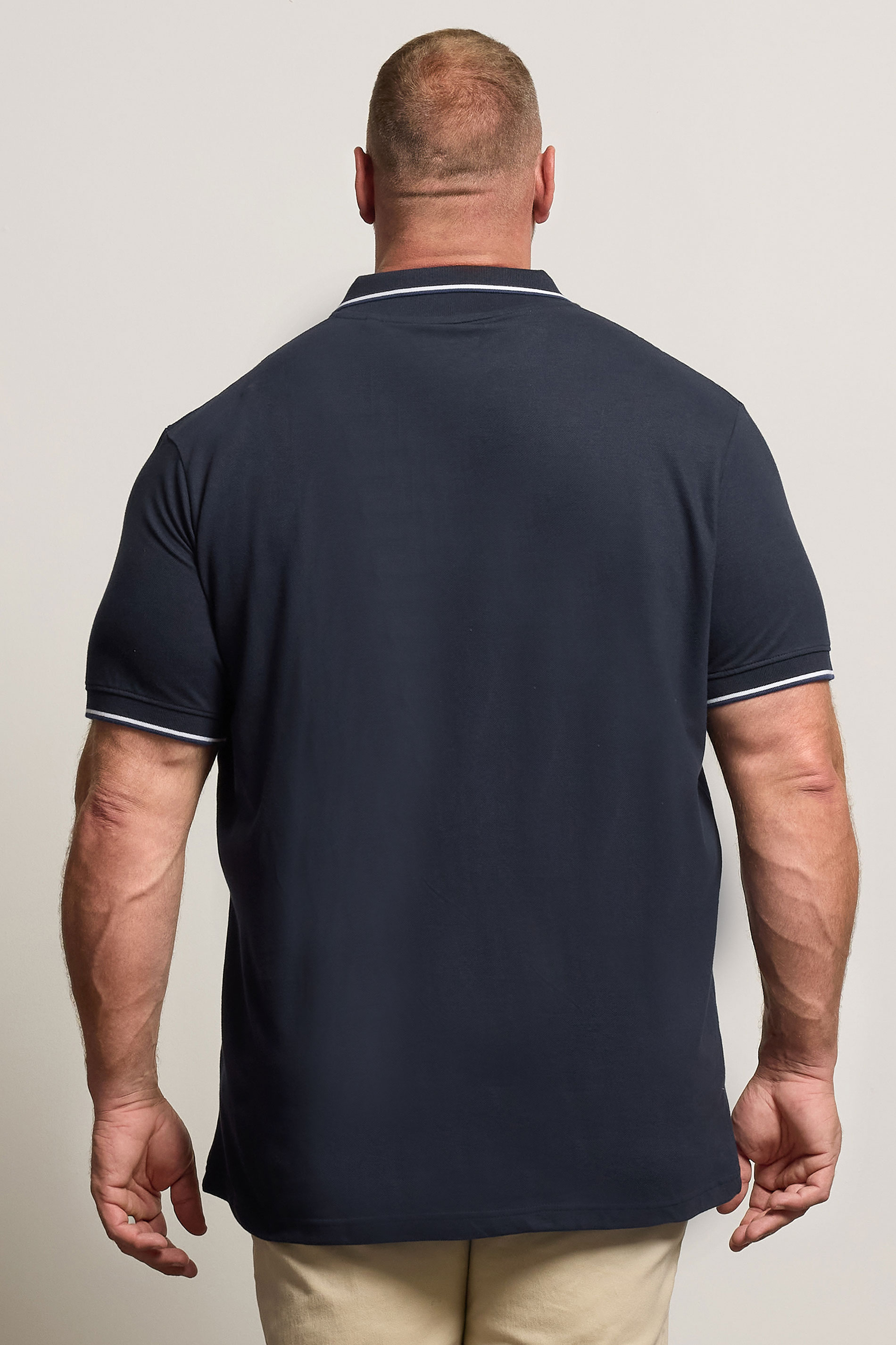 BadRhino Big & Tall 2 PACK Black and Navy Blue Tipped Polo | BadRhino 4