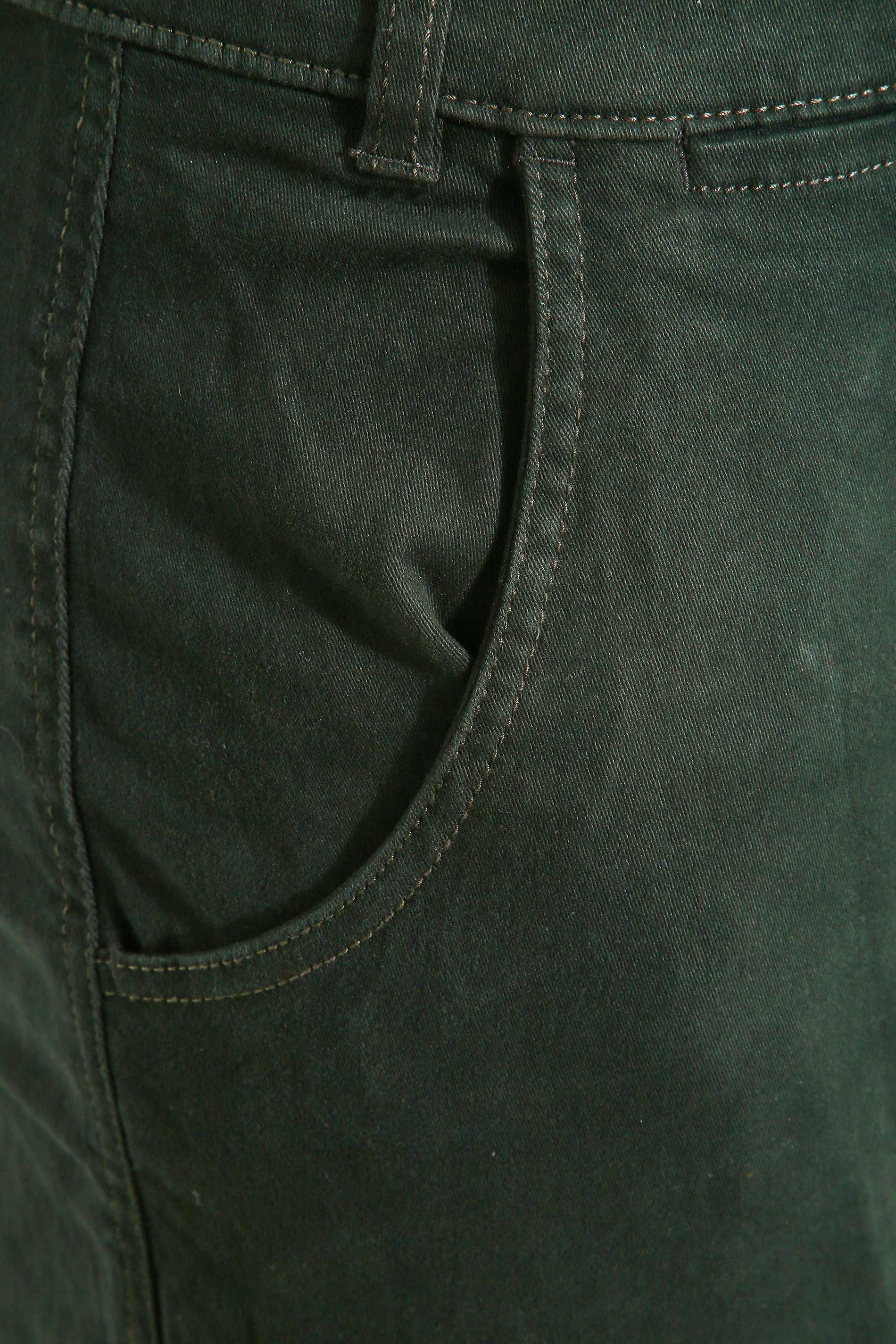 KAM Dark Khaki Green Chino Trousers | BadRhino 2