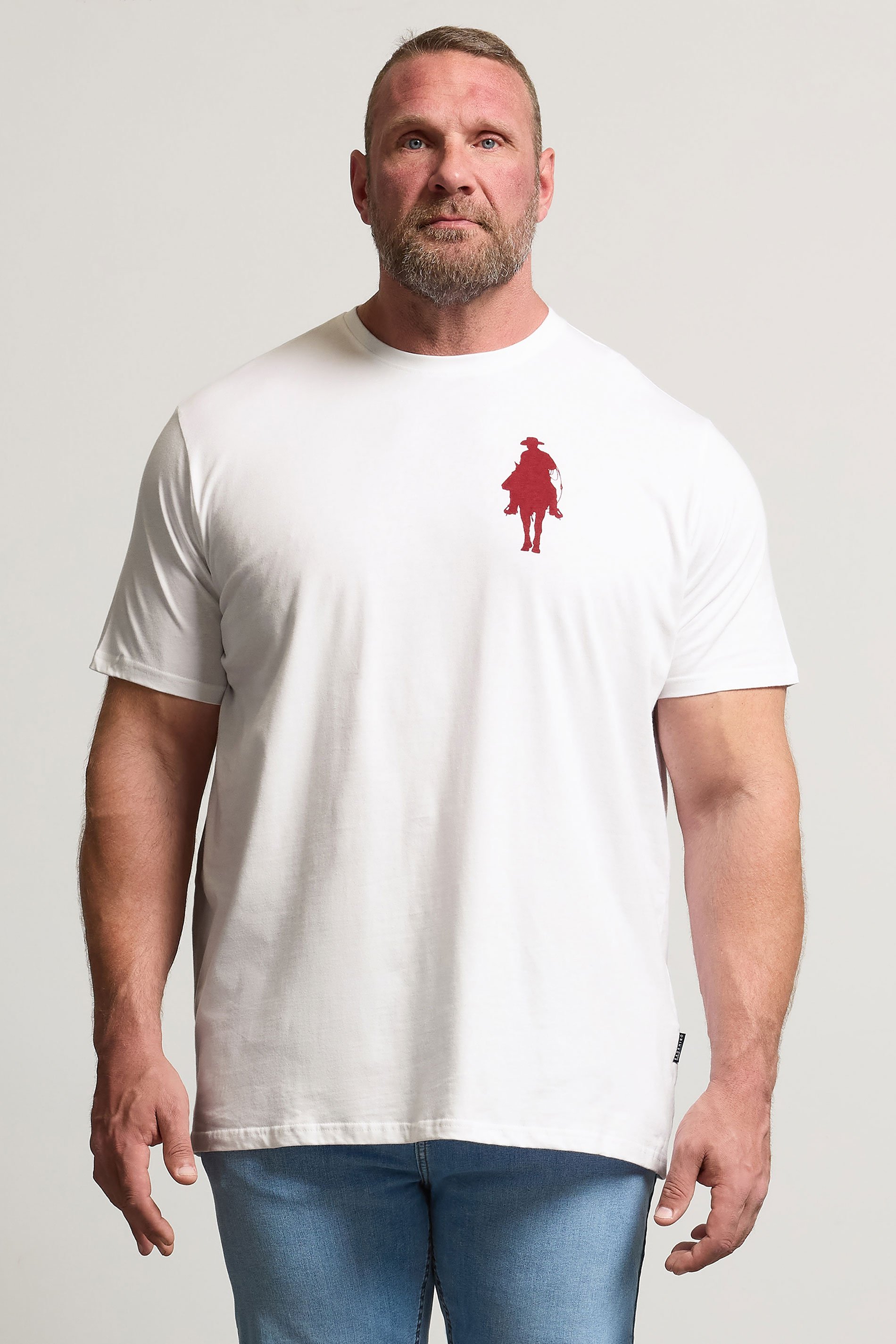 BadRhino Big & Tall White 'Pitchfork' Graphic T-Shirt | BadRhino 3