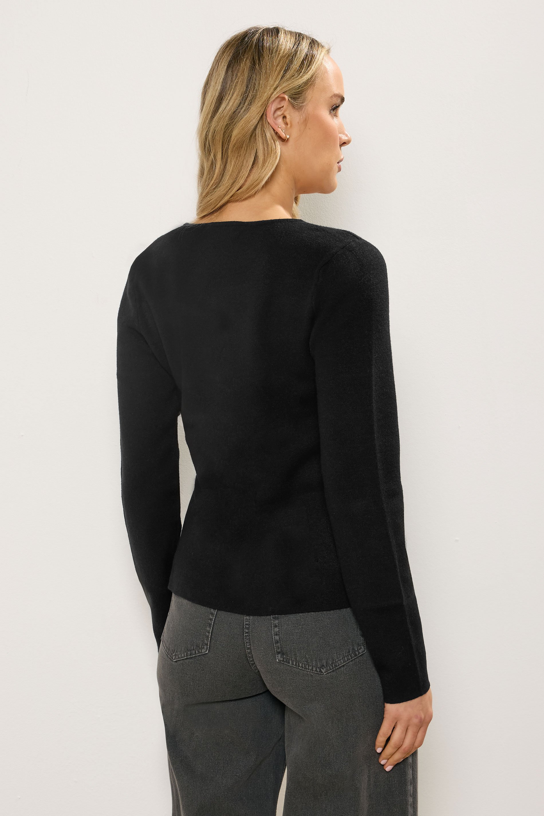 LTS Tall Women's Black Button Cardigan | Long Tall Sally 4