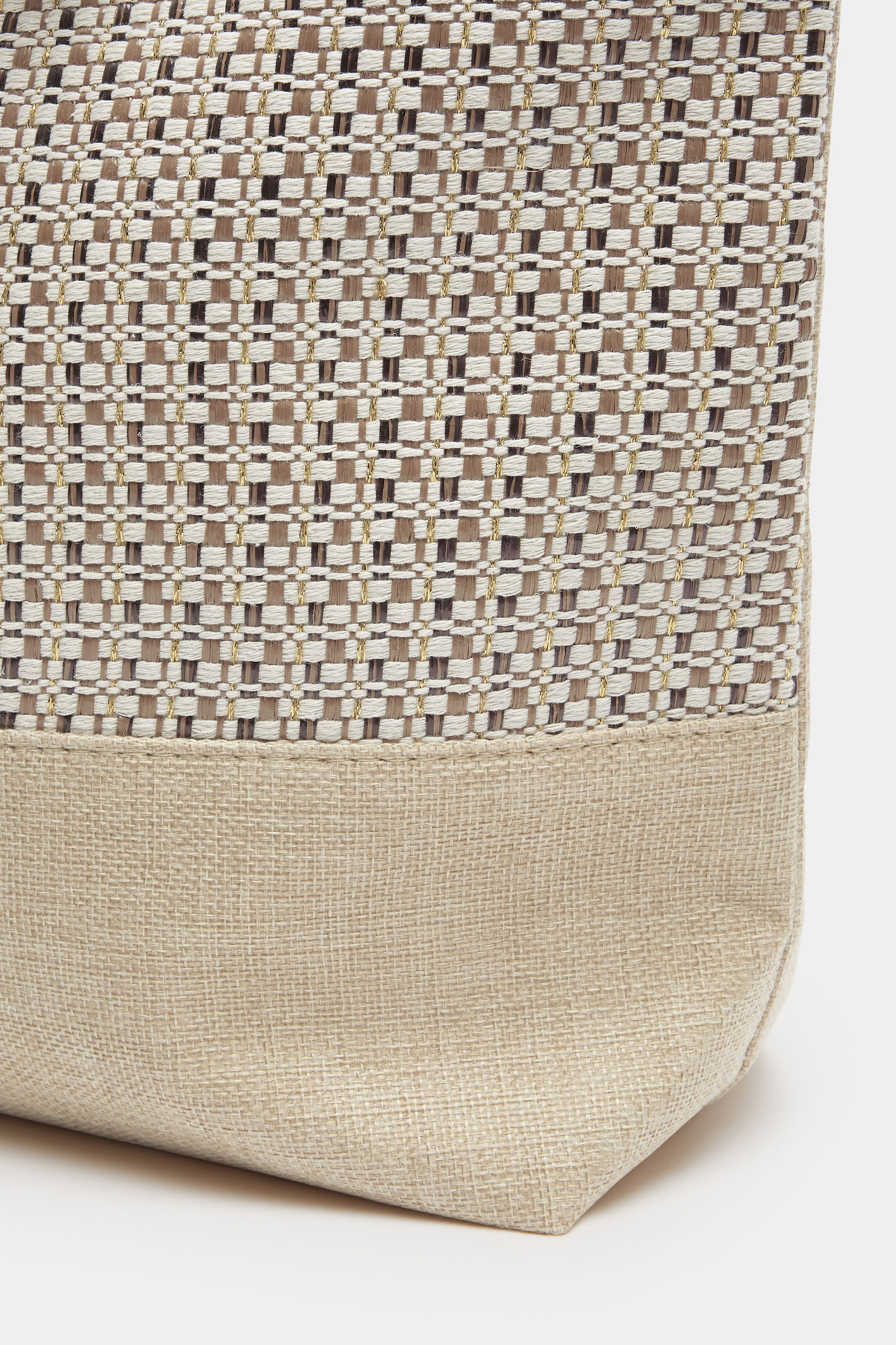 Brown Tweed Look Tote Bag | Yours Clothing 2