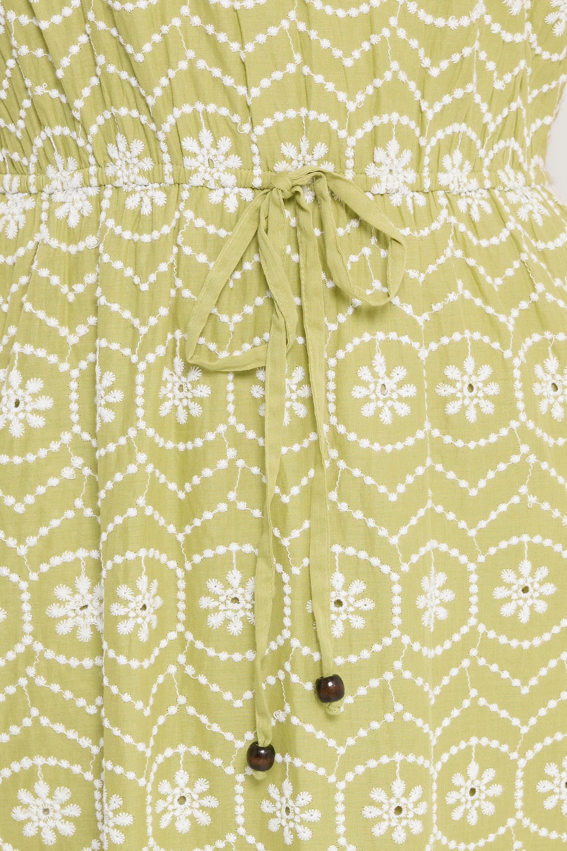 LTS Tall Women's Lime Green Floral Embroidered Cotton Maxi Dress | Long Tall Sally 5