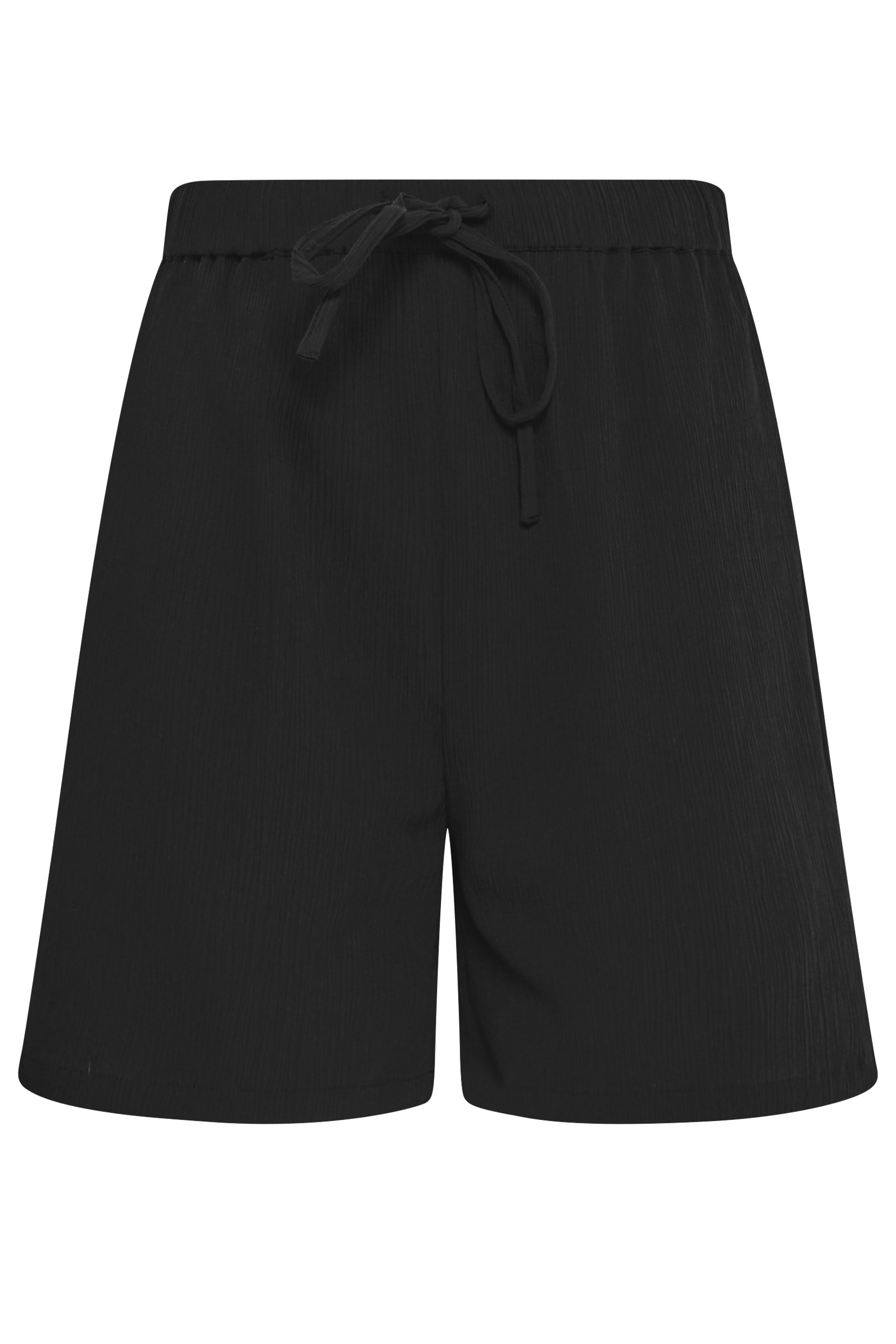 LTS Tall Women's Black Tie Waist Textured Shorts | Long Tall Sally 5
