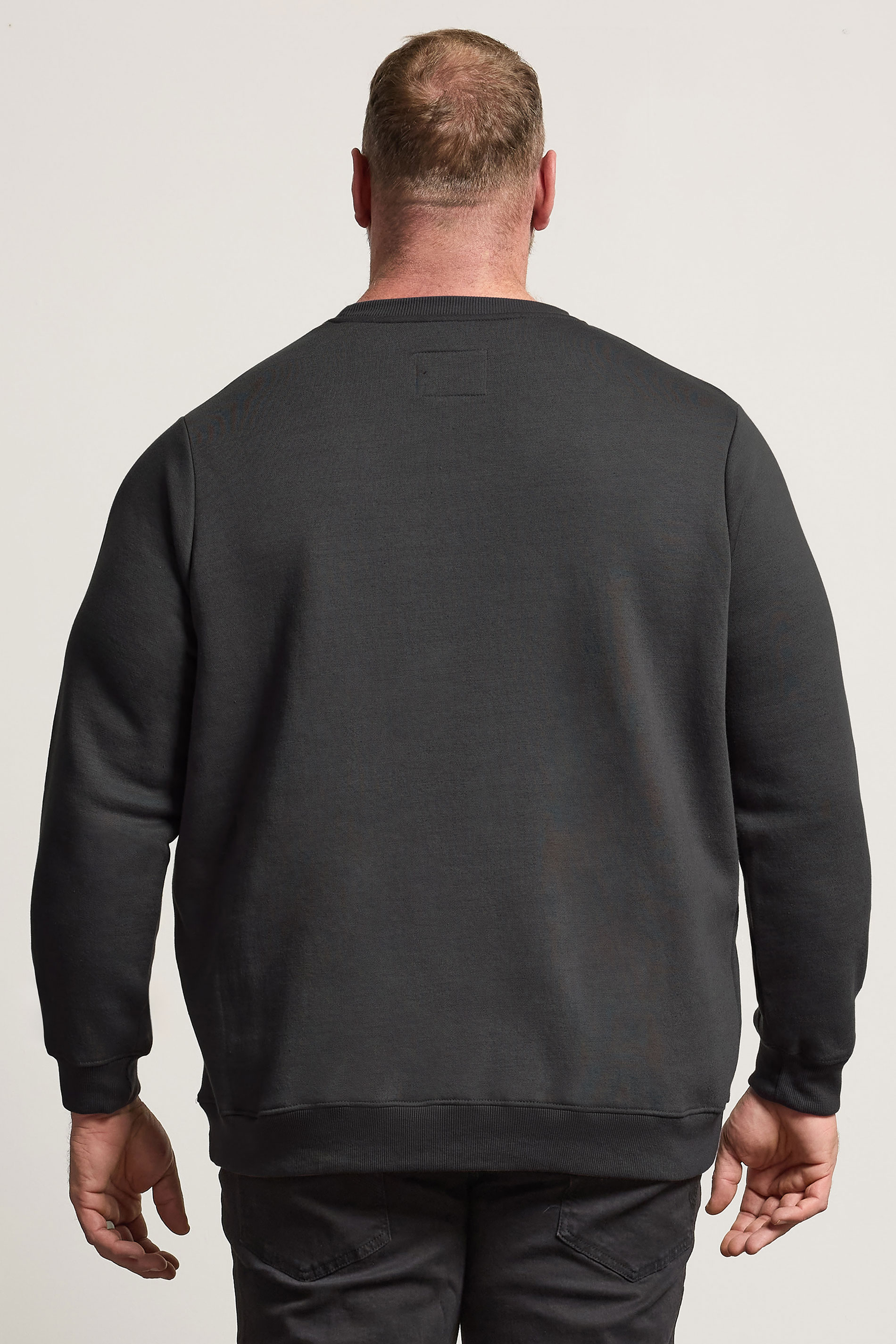 BadRhino Big & Tall Ebony Grey Skull & Snake Graphic Sweatshirt | BadRhino 2