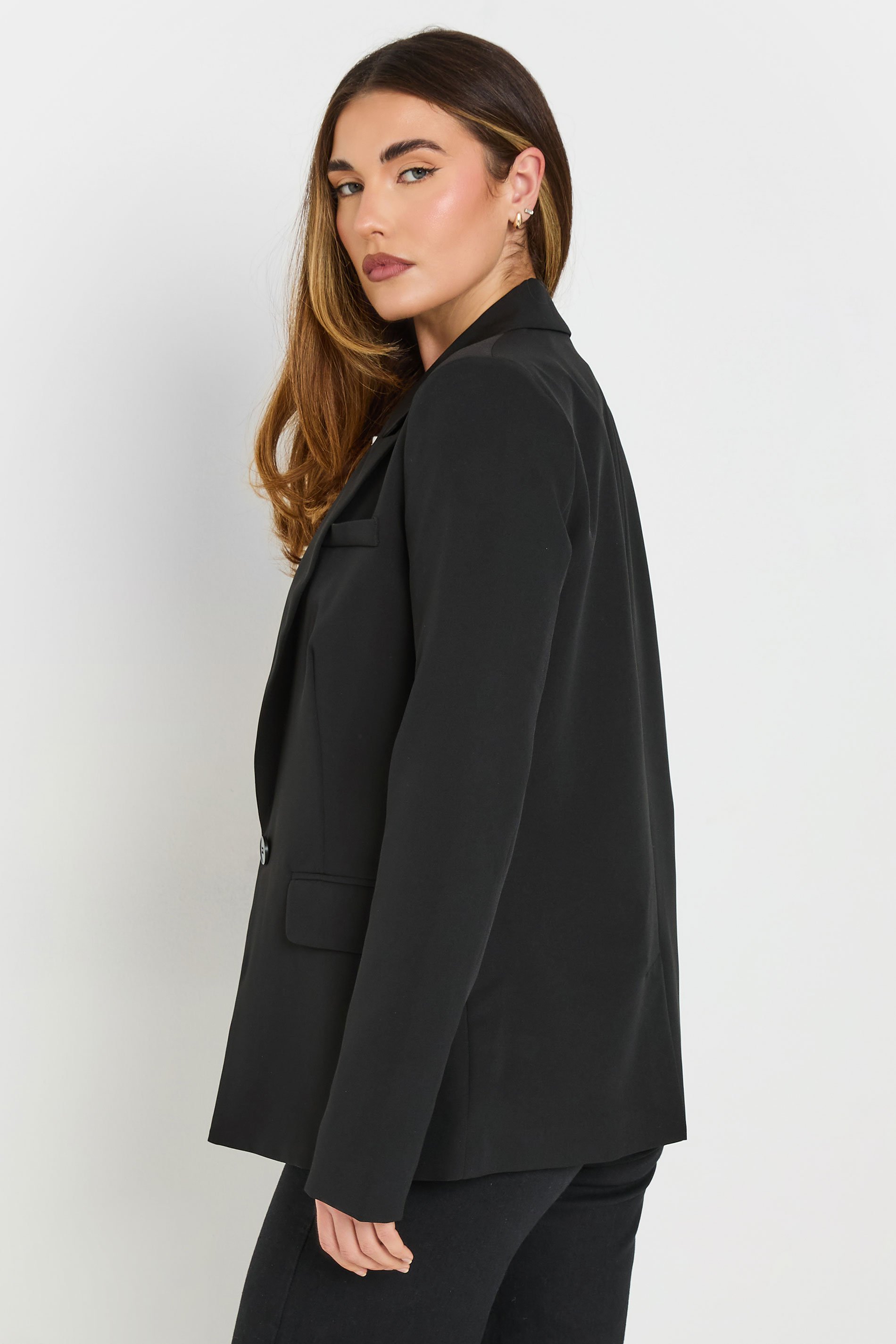 LTS Tall Black Single Breasted Blazer | Long Tall Sally 3