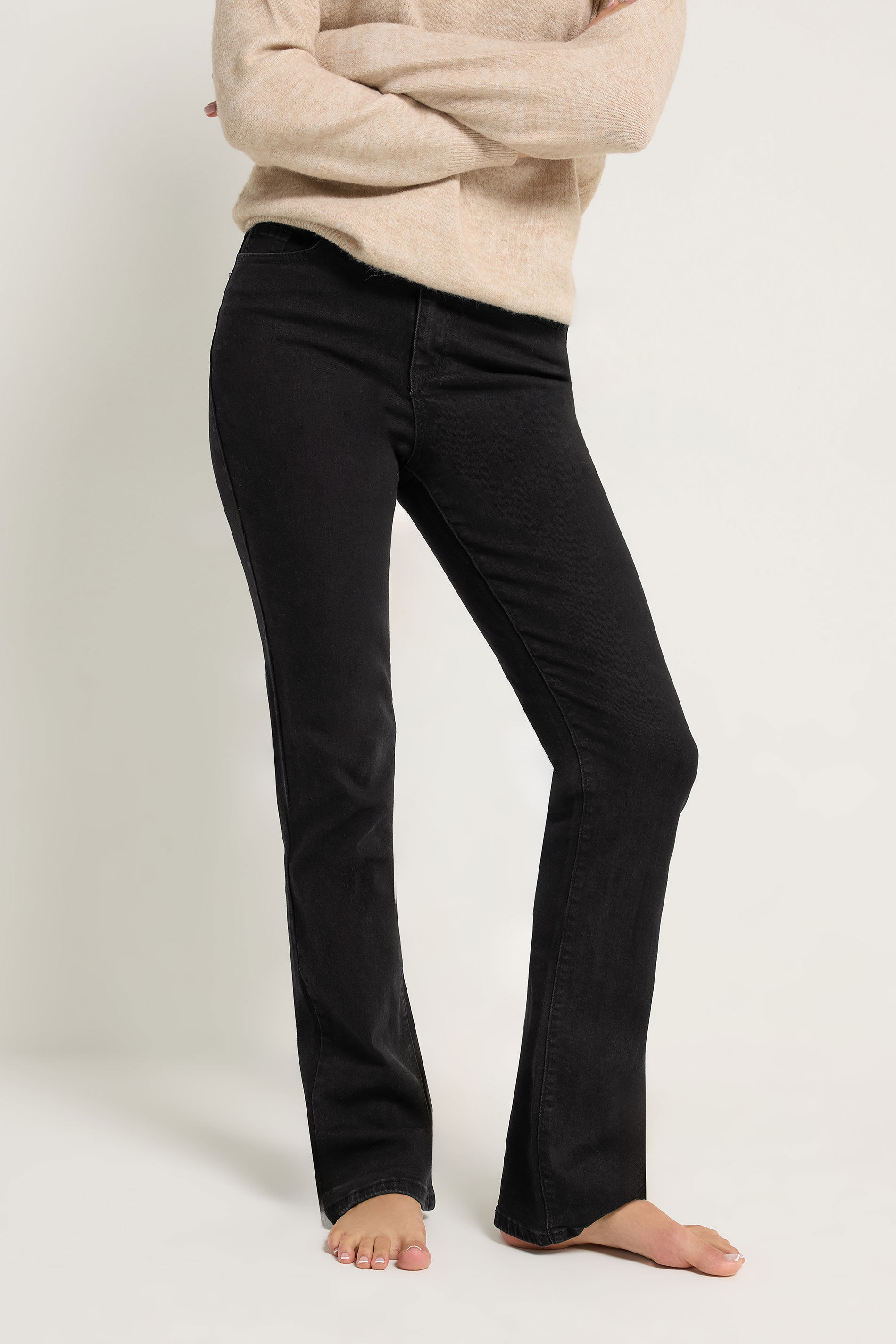 LTS Tall Women's Black Bootcut Denim Jeans | Long Tall Sally