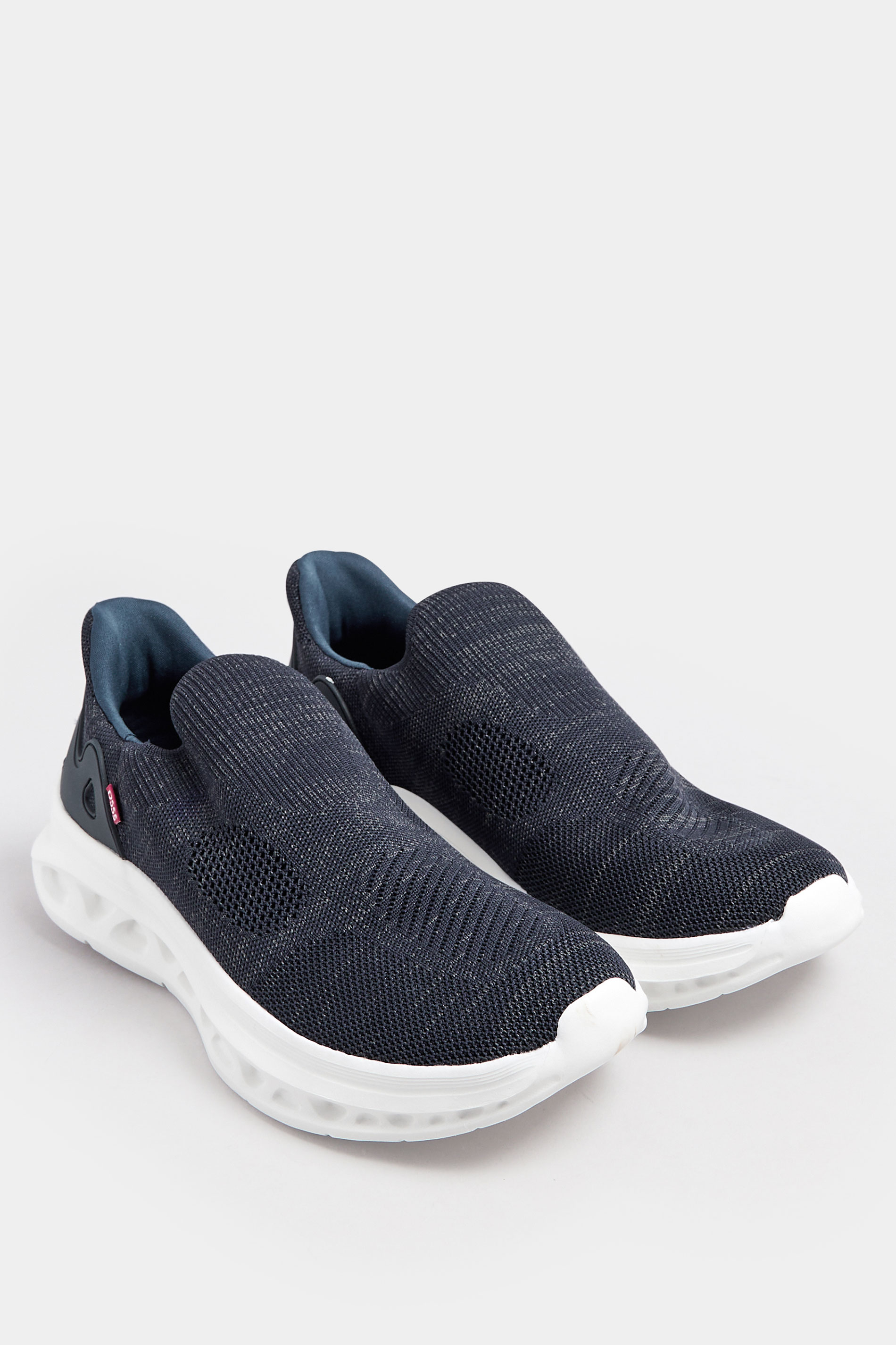 D555 Navy Hands Free Shoes With Knitted Top | BadRhino 2