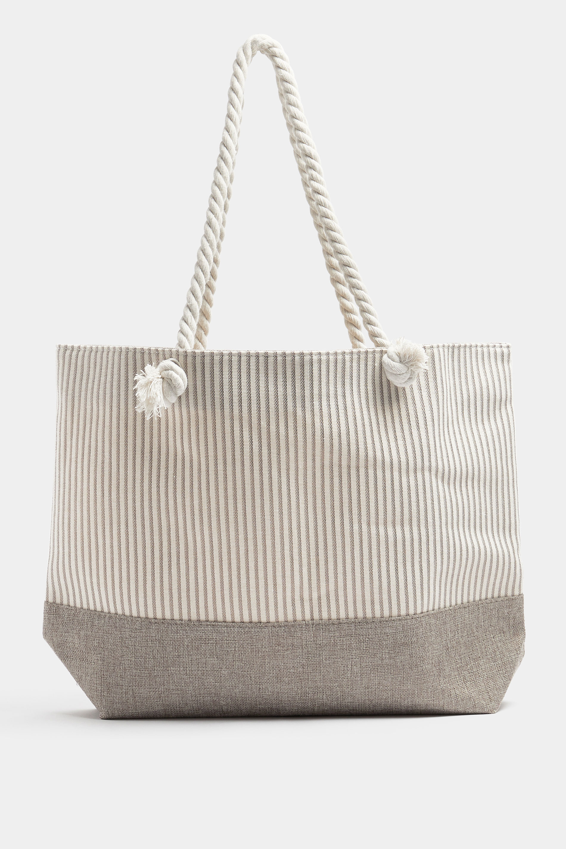 Brown Striped Rope Tote Bag | Yours Clothing 6