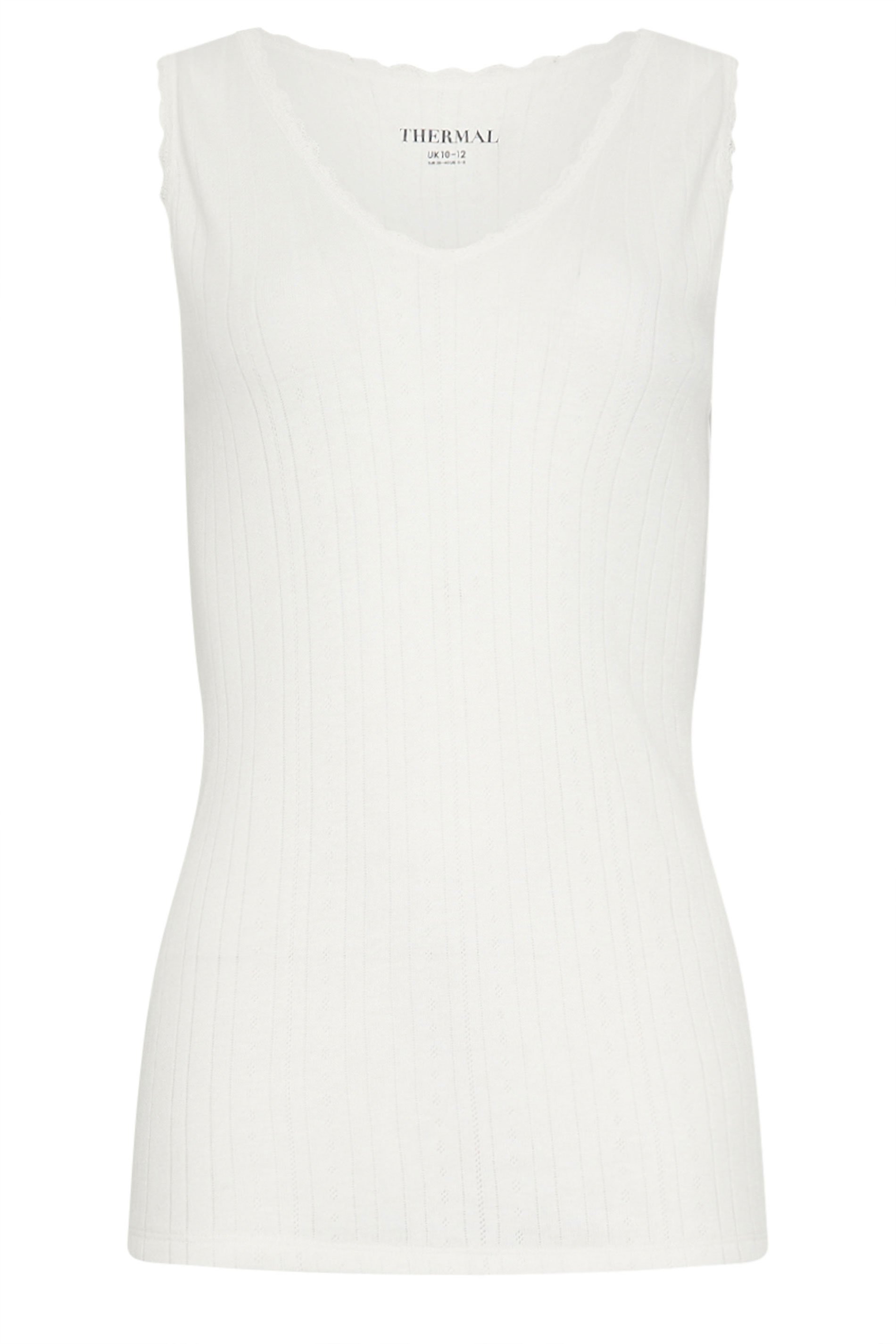 LTS Tall Women's White Thermal Vest Top | Long Tall Sally 5