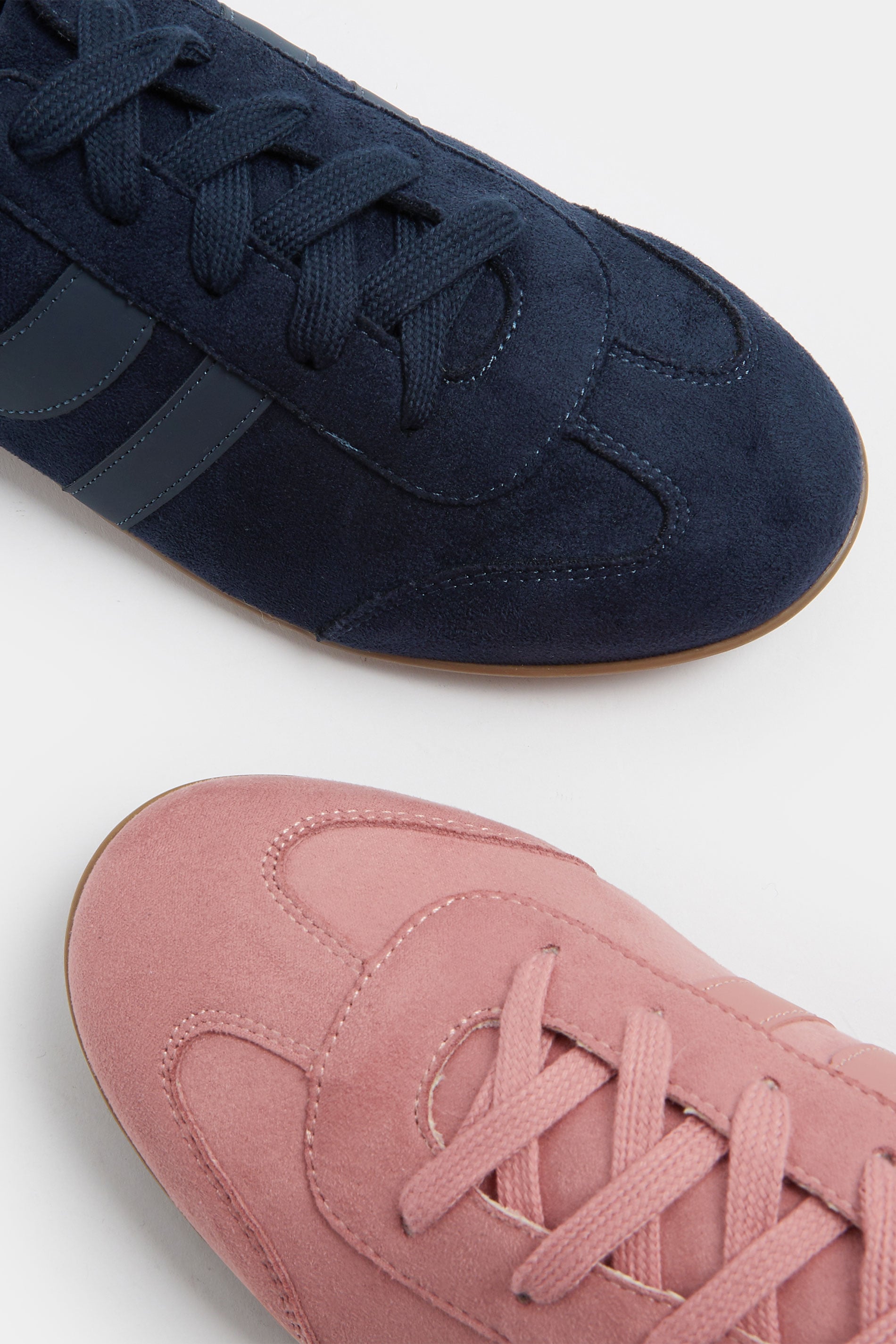 LTS Navy Blue Padded Retro Trainers In Standard Fit | Long Tall Sally 6