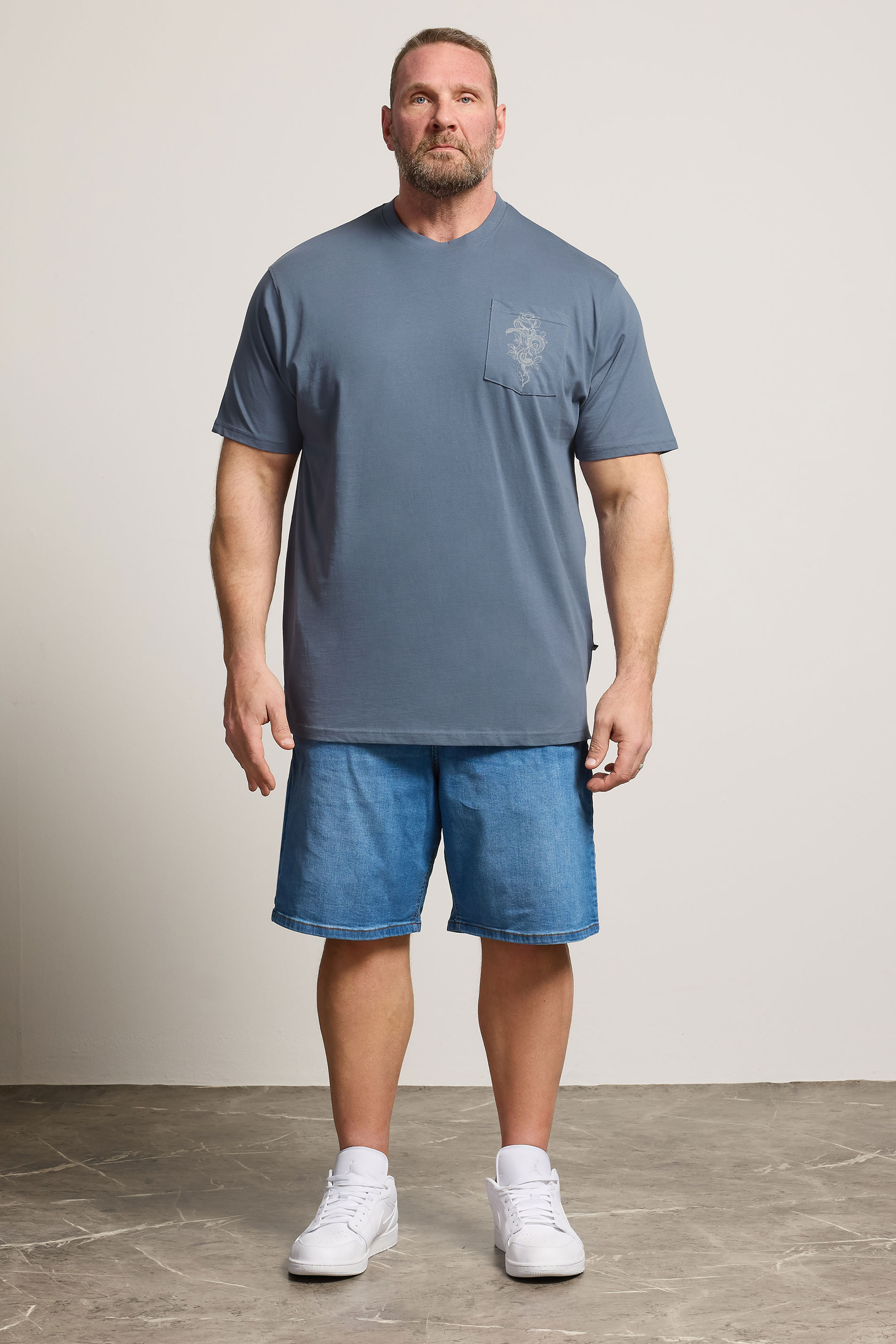 KAM Big & Tall Blue Snake Print T-Shirt | BadRhino 1