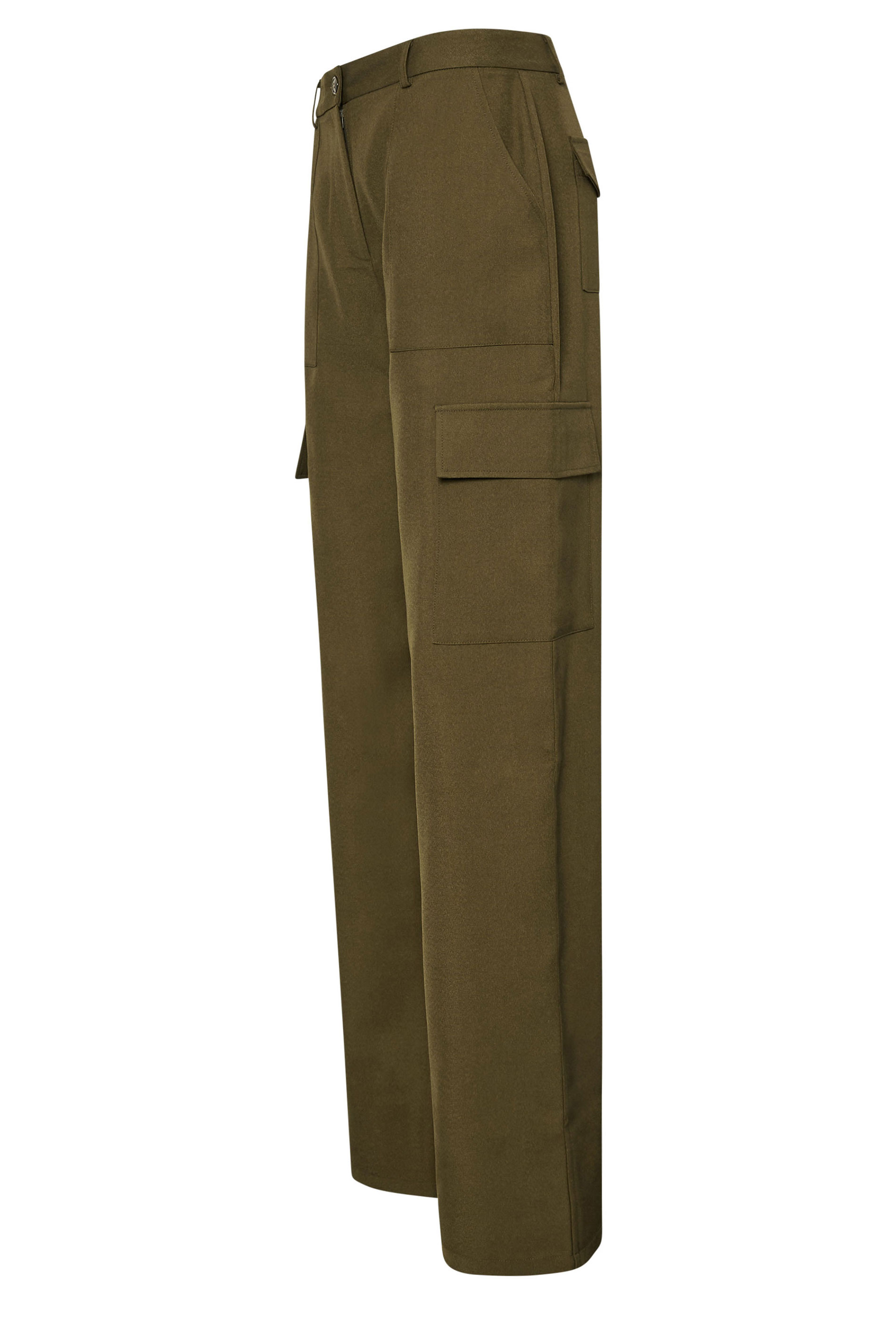 LTS Tall Khaki Green Tailored Cargo Pocket Trousers | Long Tall Sally 8