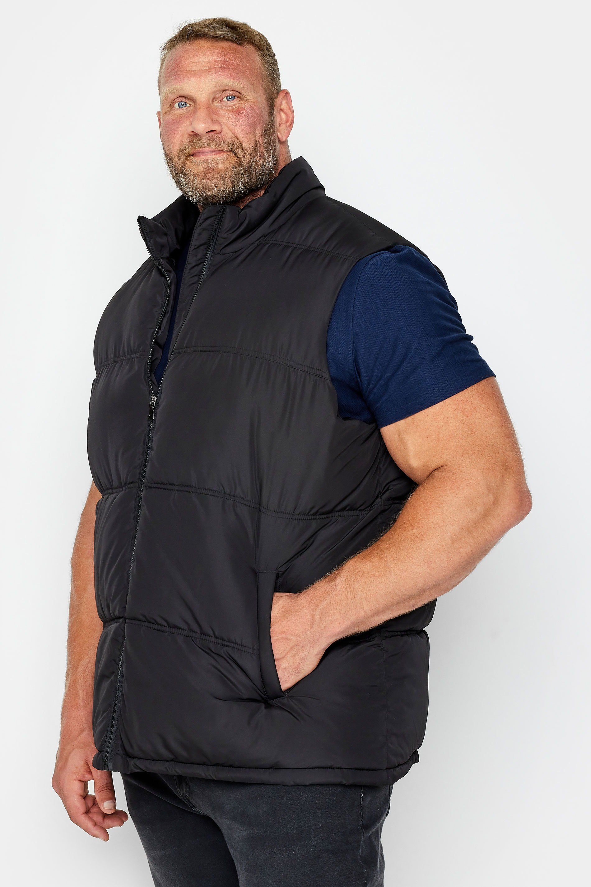 BadRhino Big & Tall Black Padded Gilet | BadRhino  2