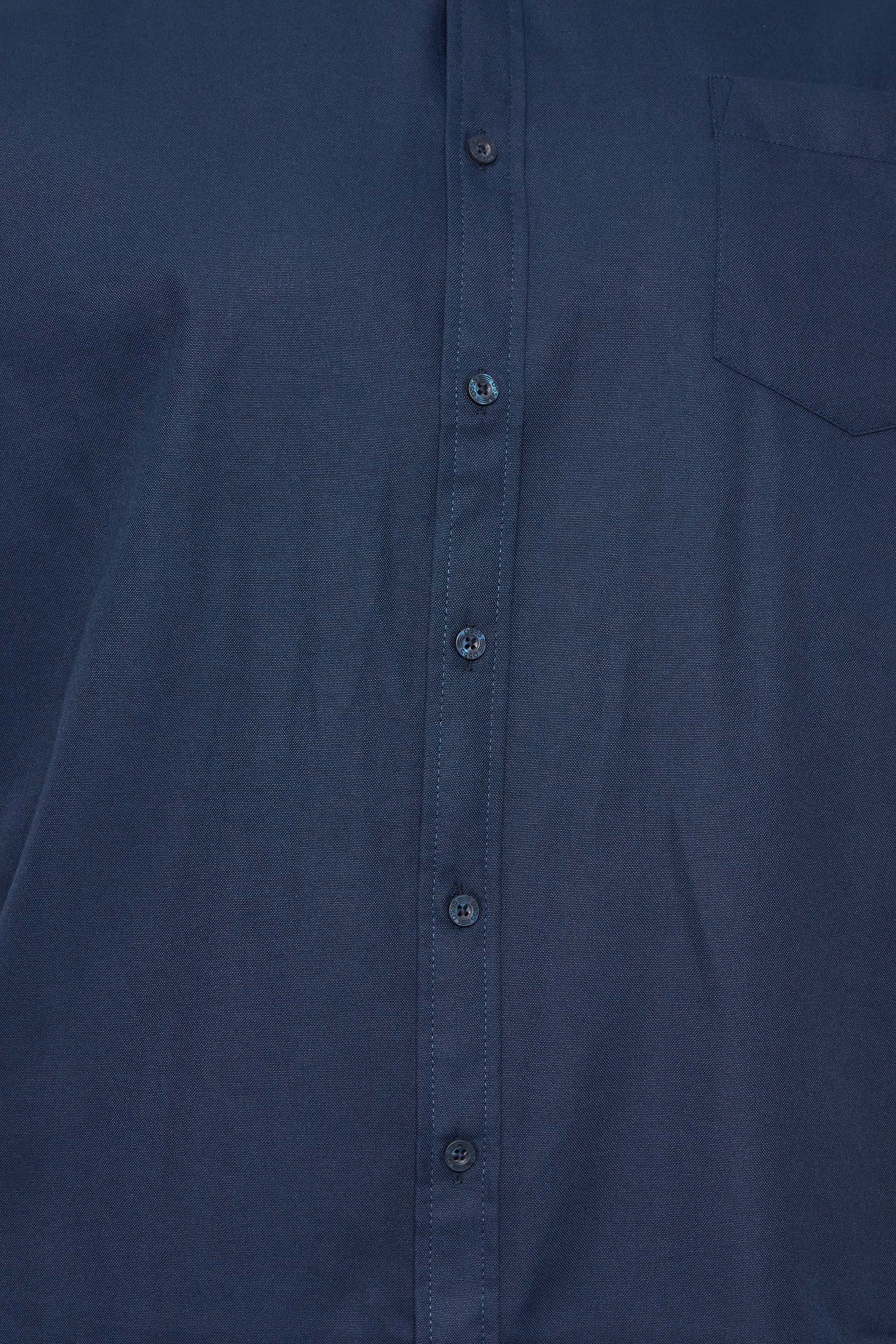 D555 Big & Tall Navy Blue Short Sleeve Oxford Shirt | BadRhino 1