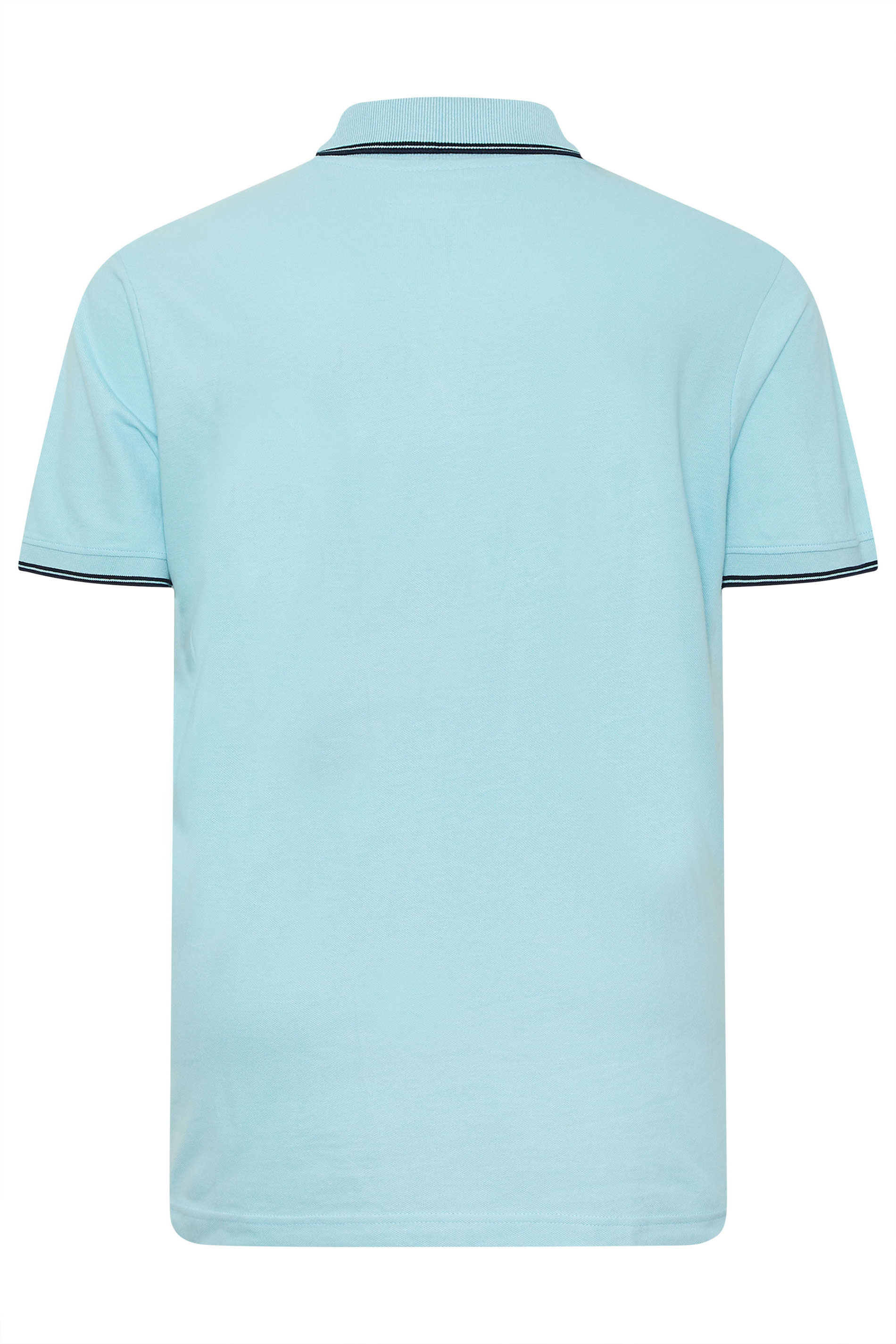 BadRhino Big & Tall Light Blue Tipped Polo Shirts | BadRhino 7