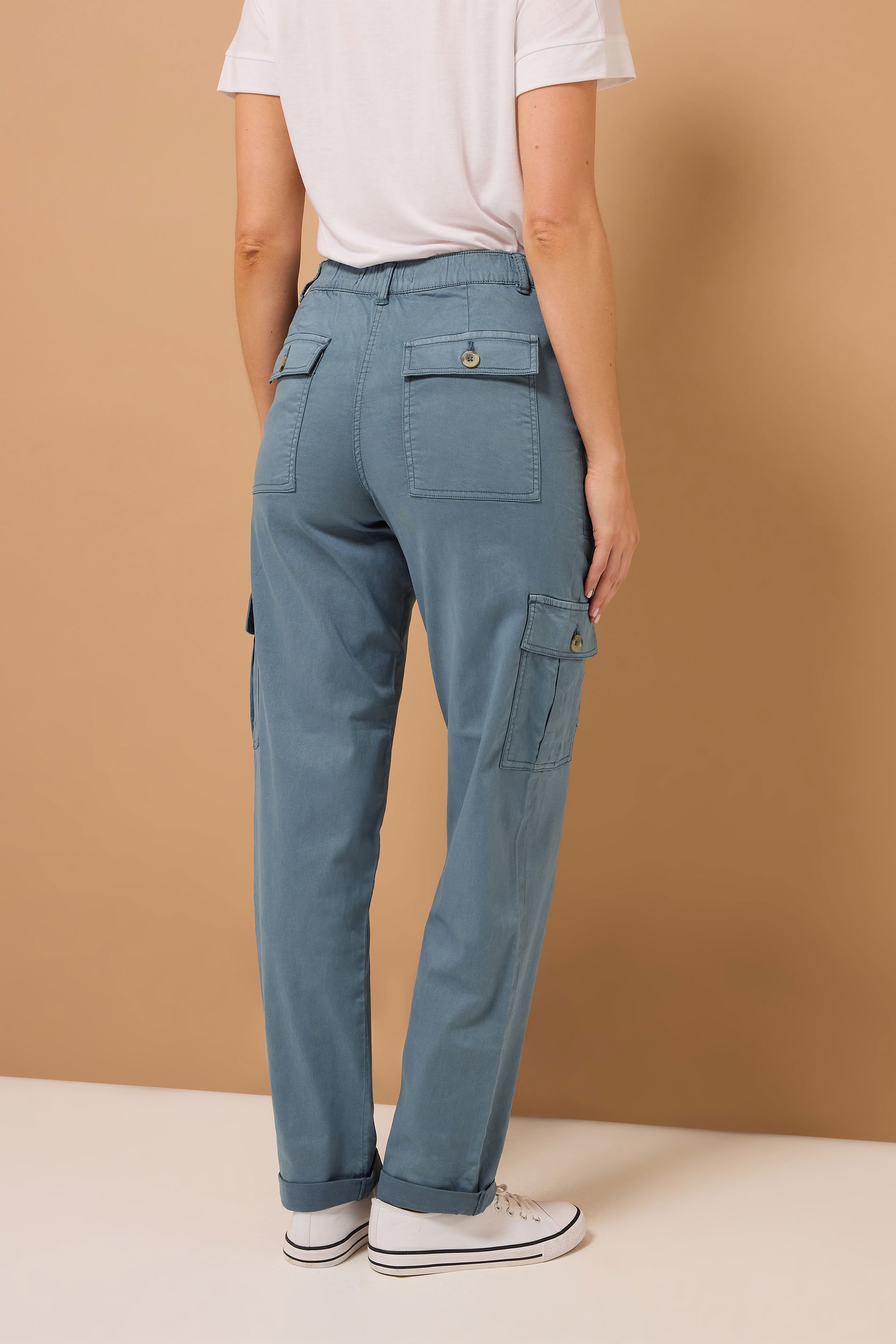 LTS MADE FOR GOOD Tall Blue Cargo Chino Jeans | Long Tall Sally 4