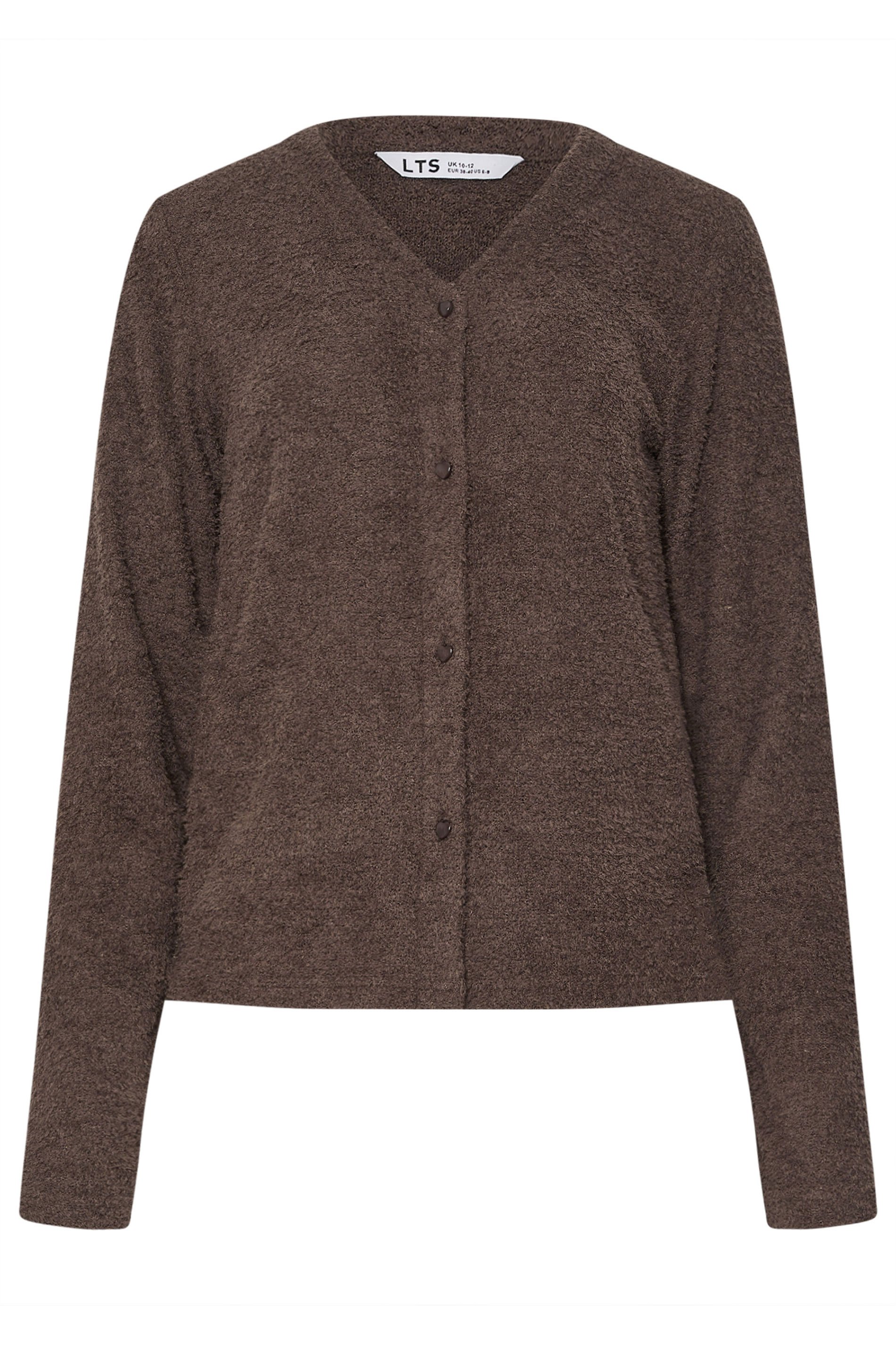 LTS Tall Women's Chocolate Brown Chenille Cardigan | Long Tall Sally 6