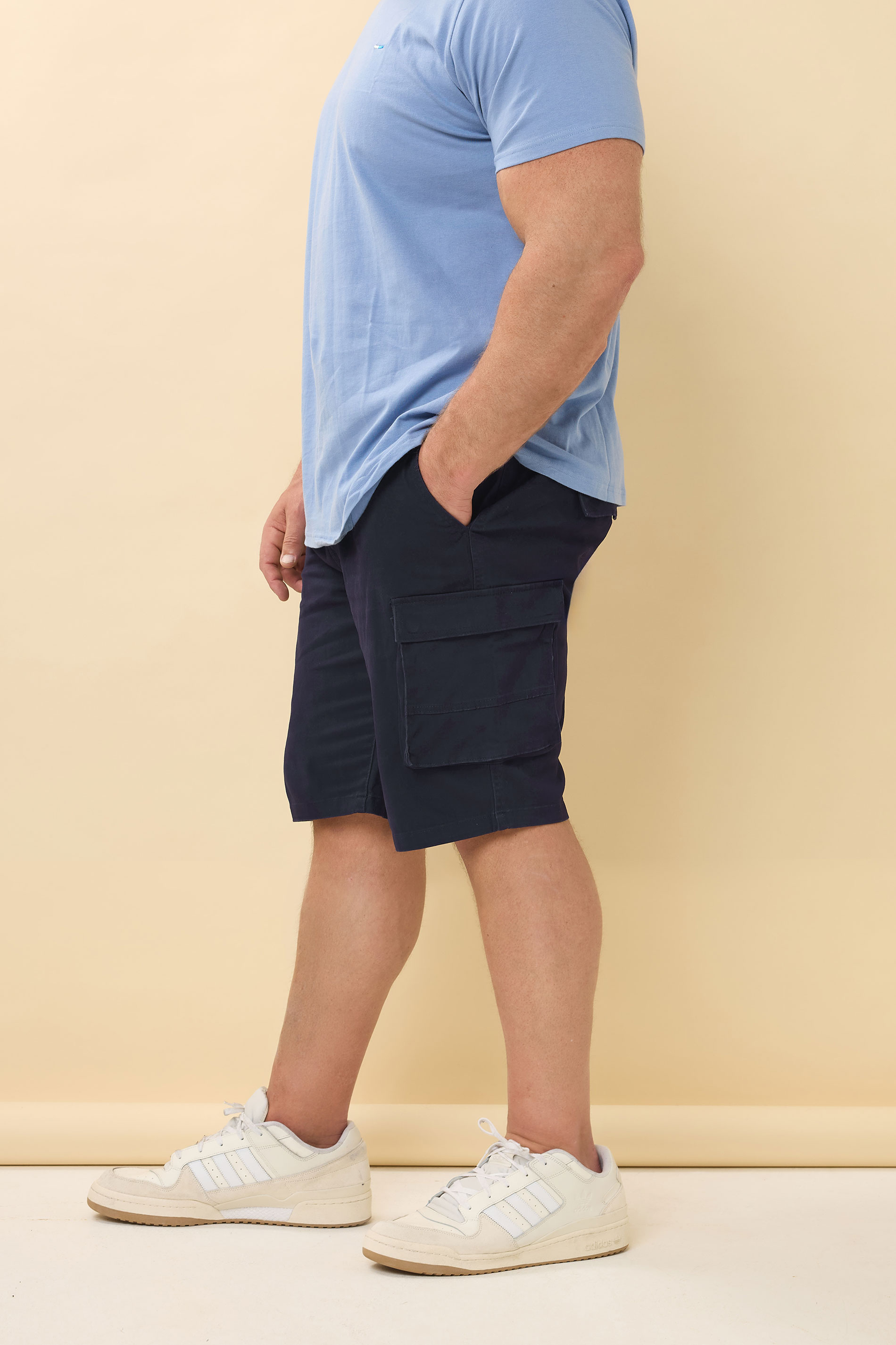 BadRhino Big & Tall 2 PACK Black & Navy Blue Stretch Cargo Shorts | BadRhino 5