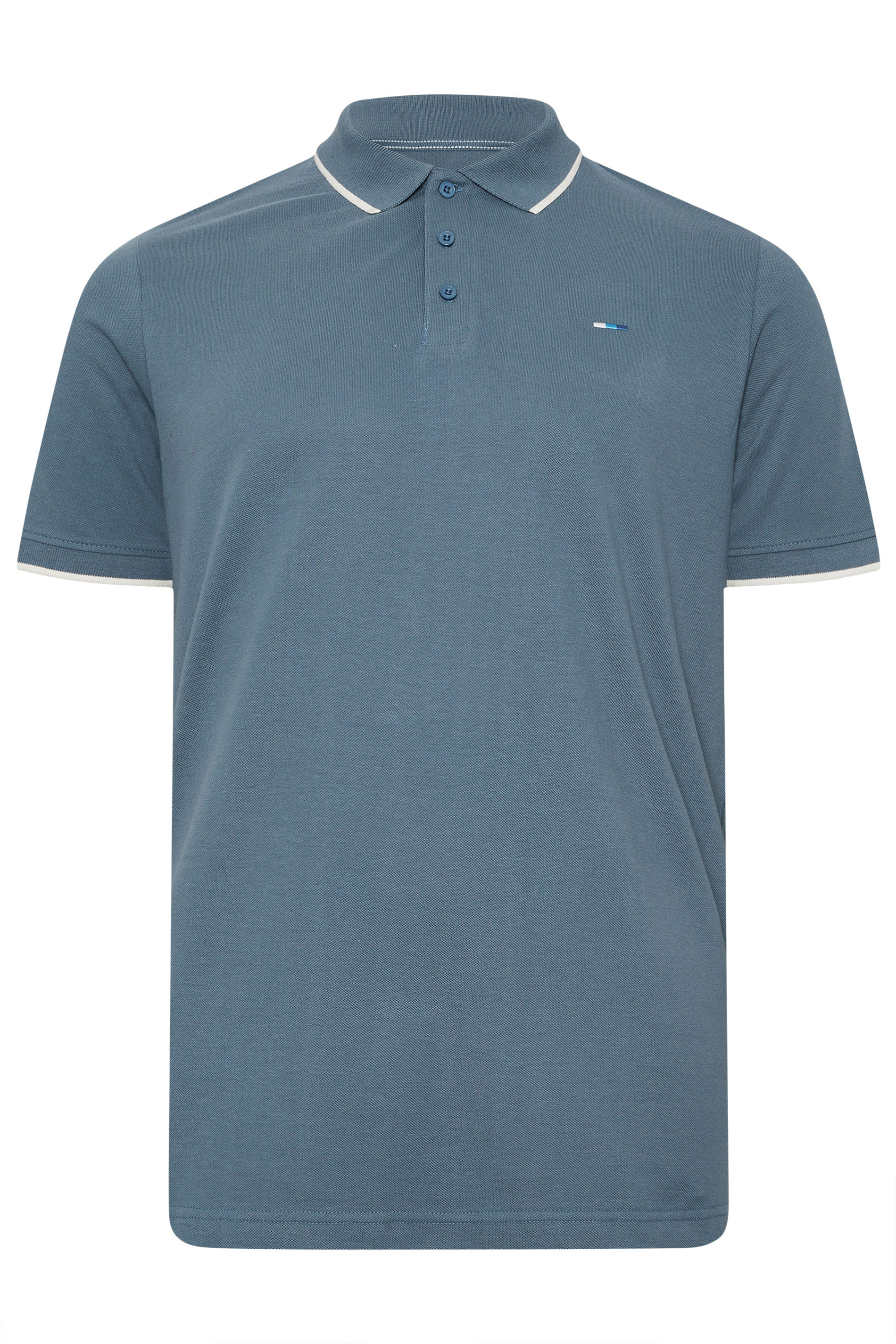 BadRhino Big & Tall 3 PACK Blue/Green/Brown Tipped Polo Shirt | BadRhino 9