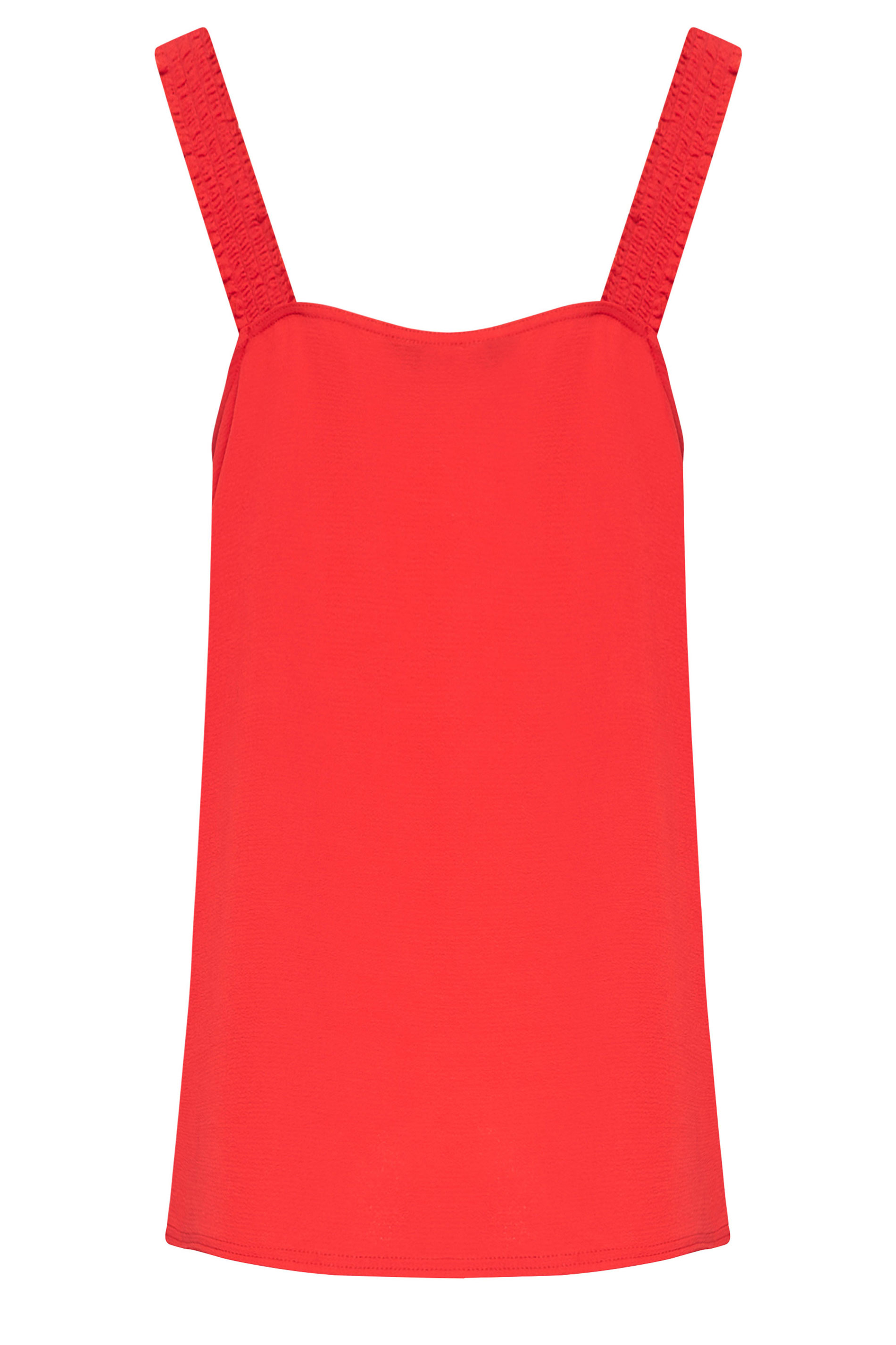 LTS Tall Women's Red Ruched Swing Cami Top 7