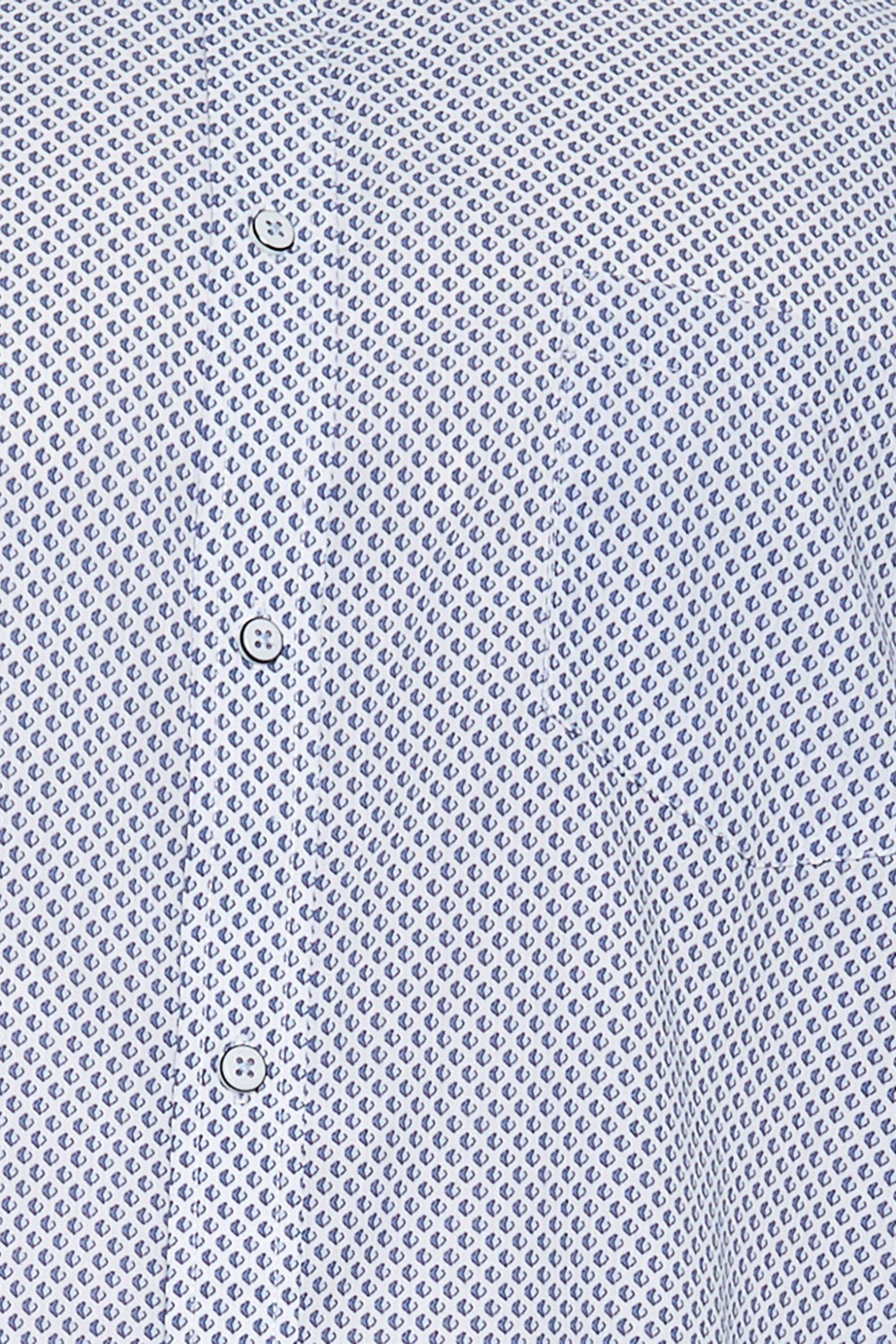 KAM Big & Tall Blue Geometric Print Short Sleeve Shirt | BadRhino 2