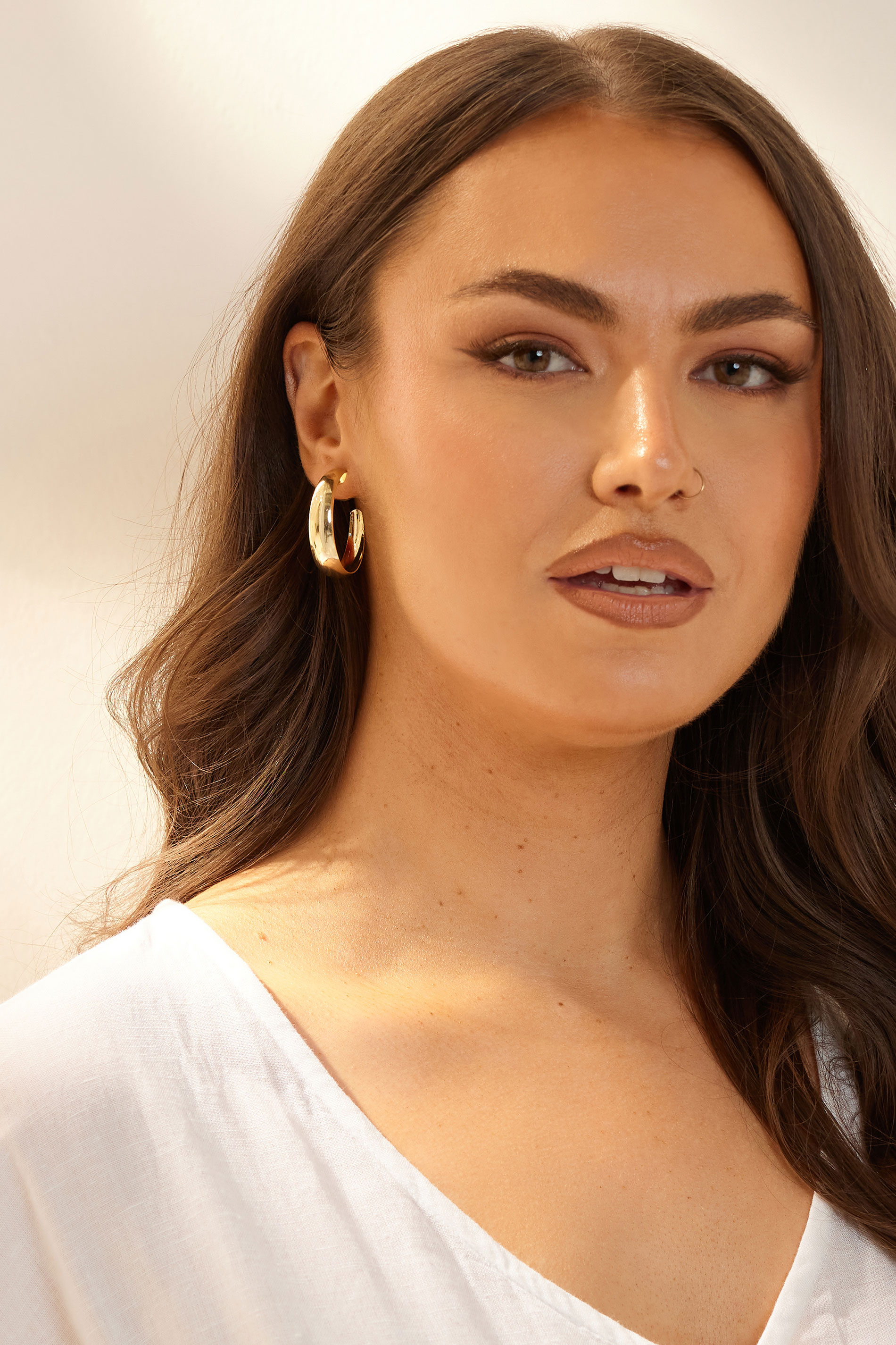 3 PACK Gold Tone Statement Hoop Earring Set | Yours Clothing 2