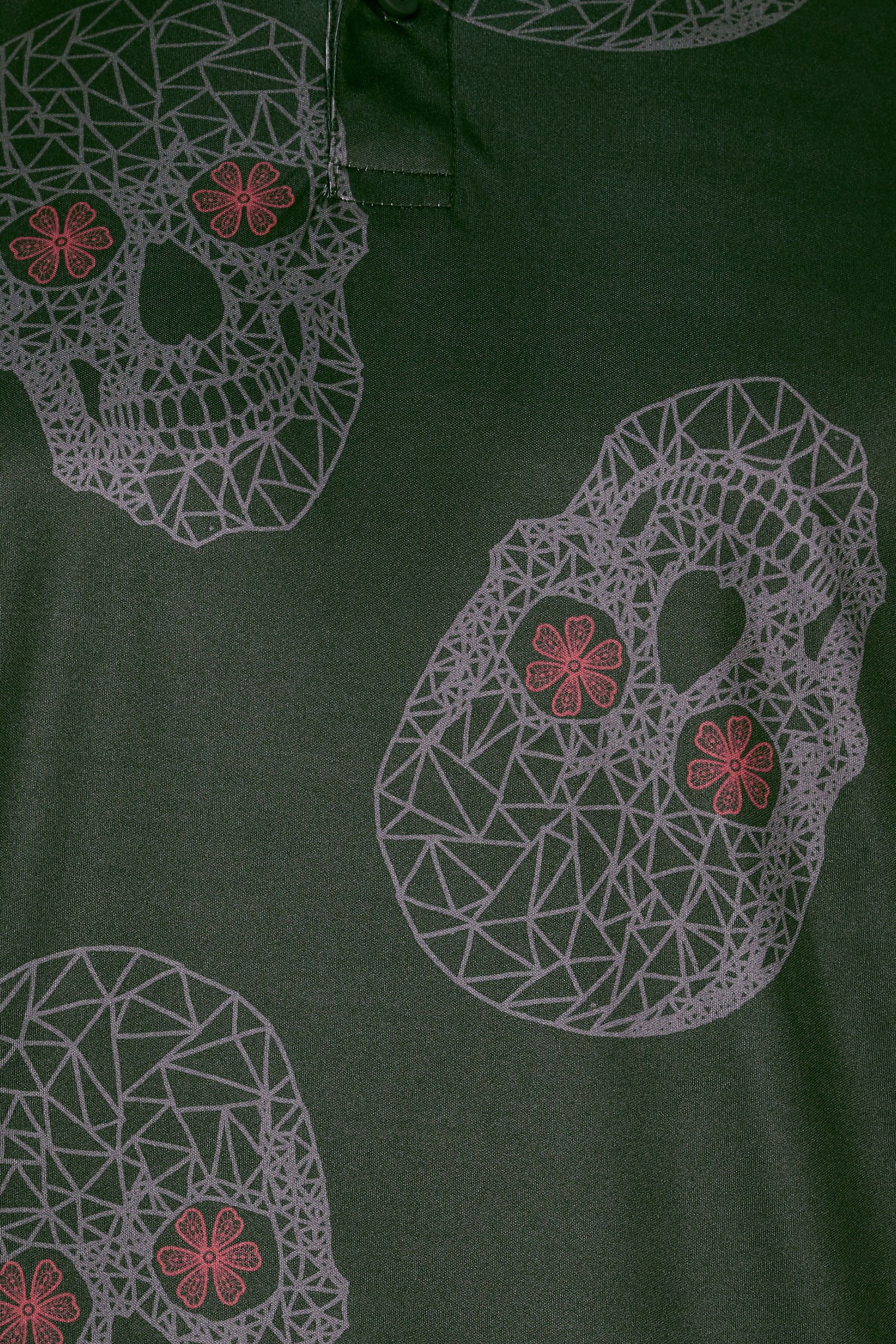 BadRhino Golf Big & Tall Black Skull Print Polo Shirt | BadRhino 6