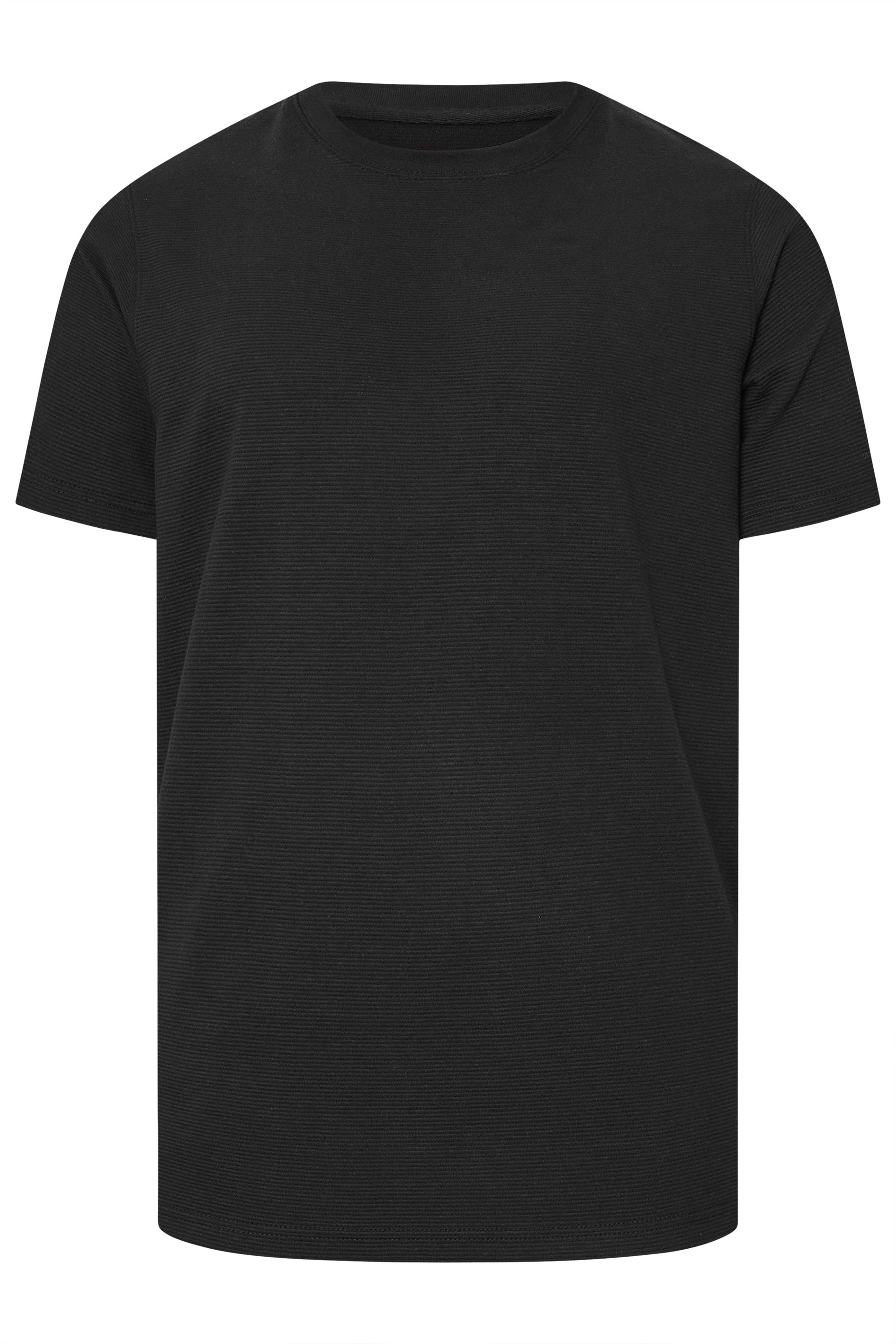 BadRhino Big & Tall Black Ottoman Ribbed T-Shirt | BadRhino 5