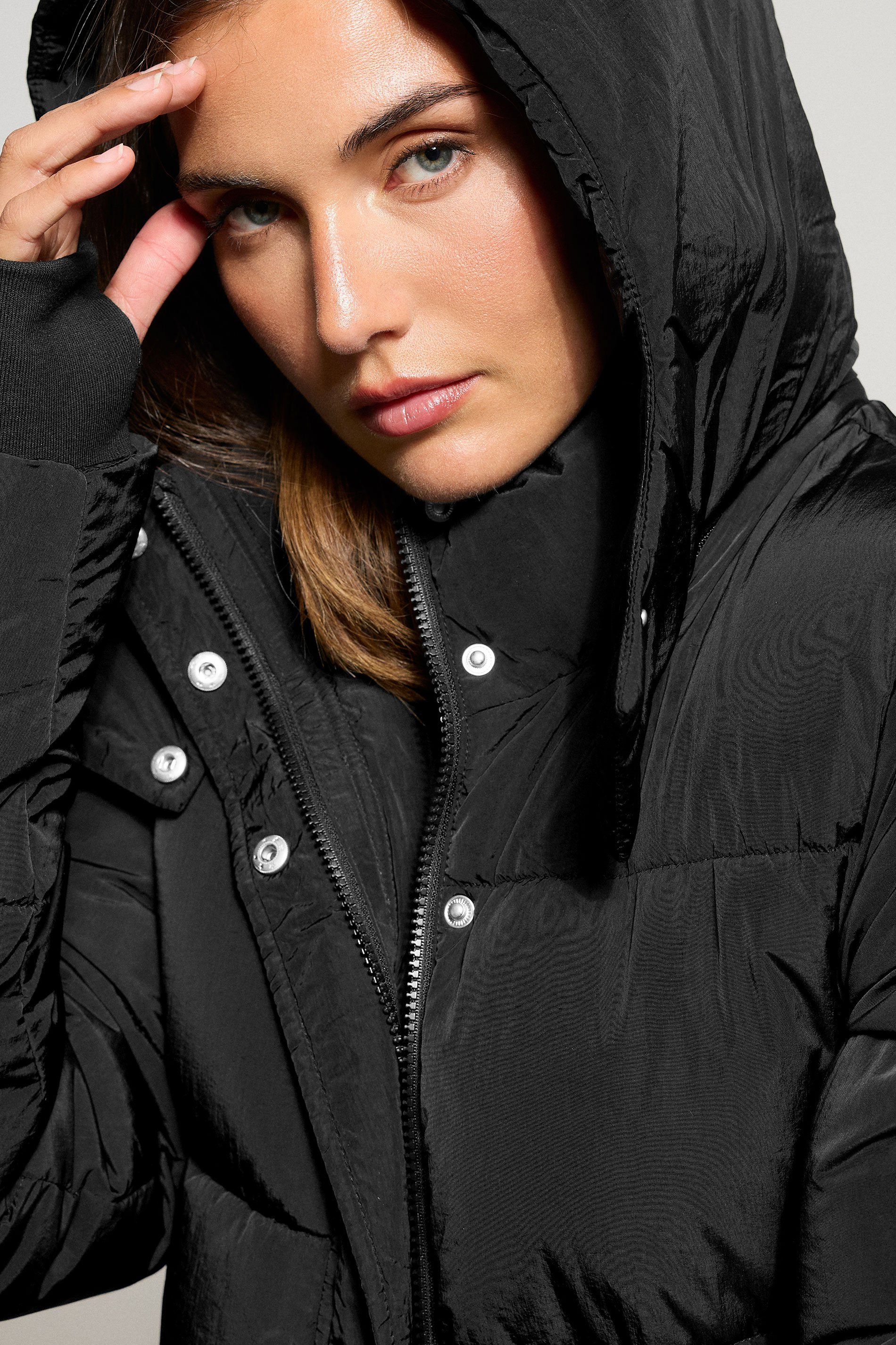 LTS Tall Black Padded Longline Maxi Coat | Long Tall Sally 4